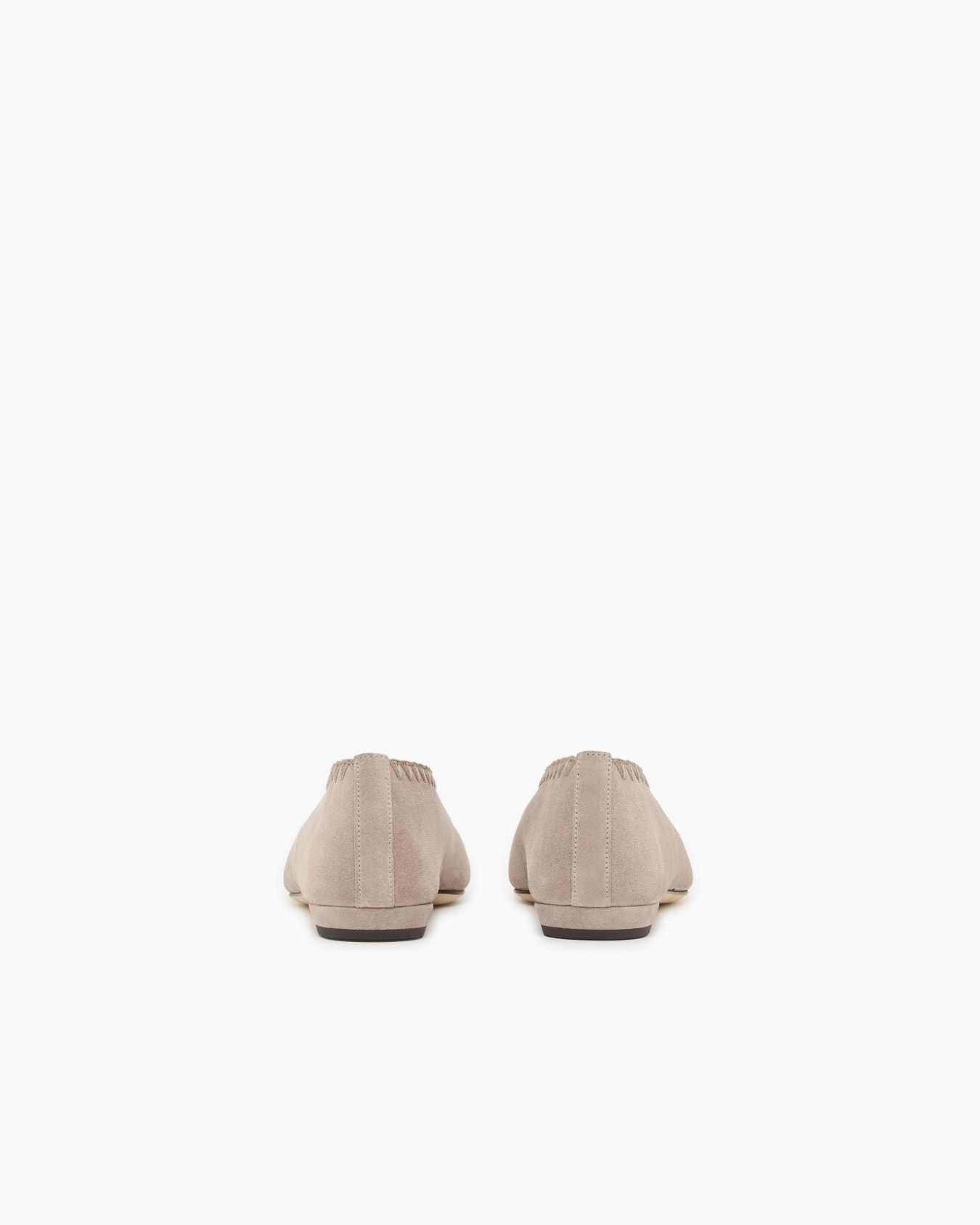 Suede ballerinas with embroidery Slide 3