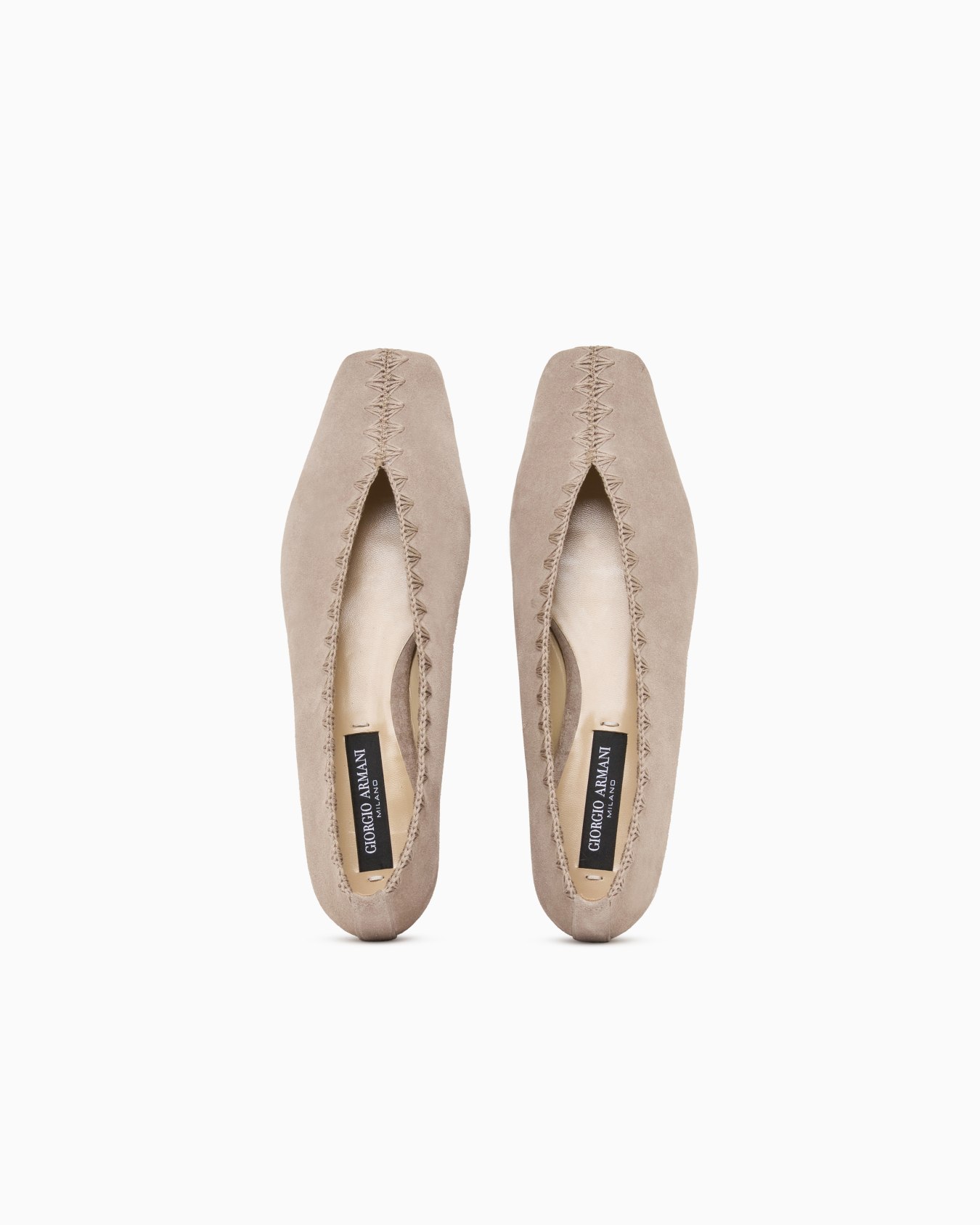 Suede ballerinas with embroidery Slide 2