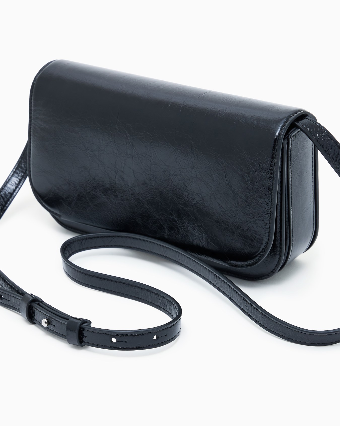 Patent leather clutch bag with shoulder strap  Slide 4