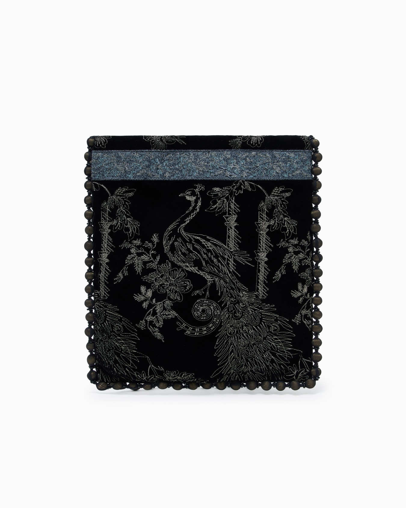 Embroidered velvet shoulder bag Slide 2