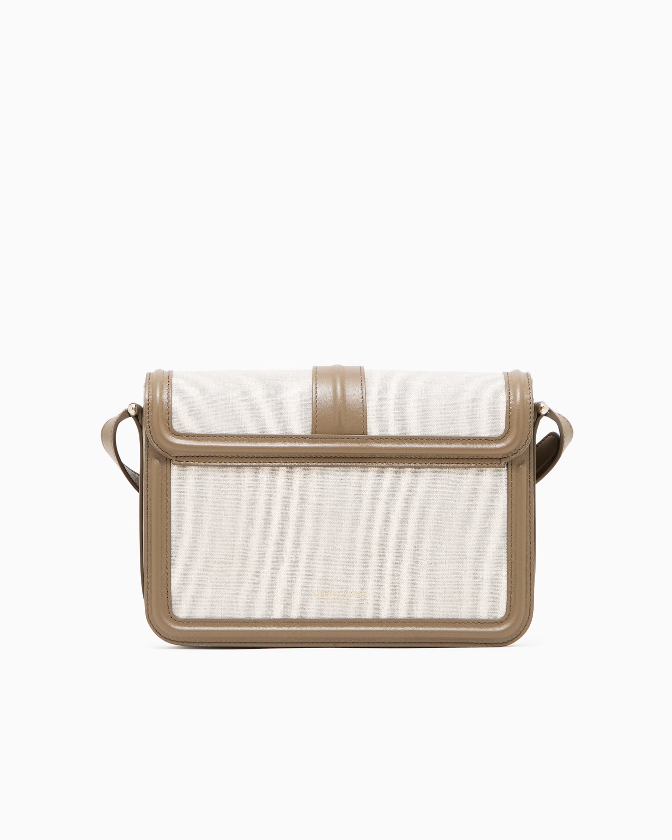 Crossbody bag in canvas and smooth leather Slide 2