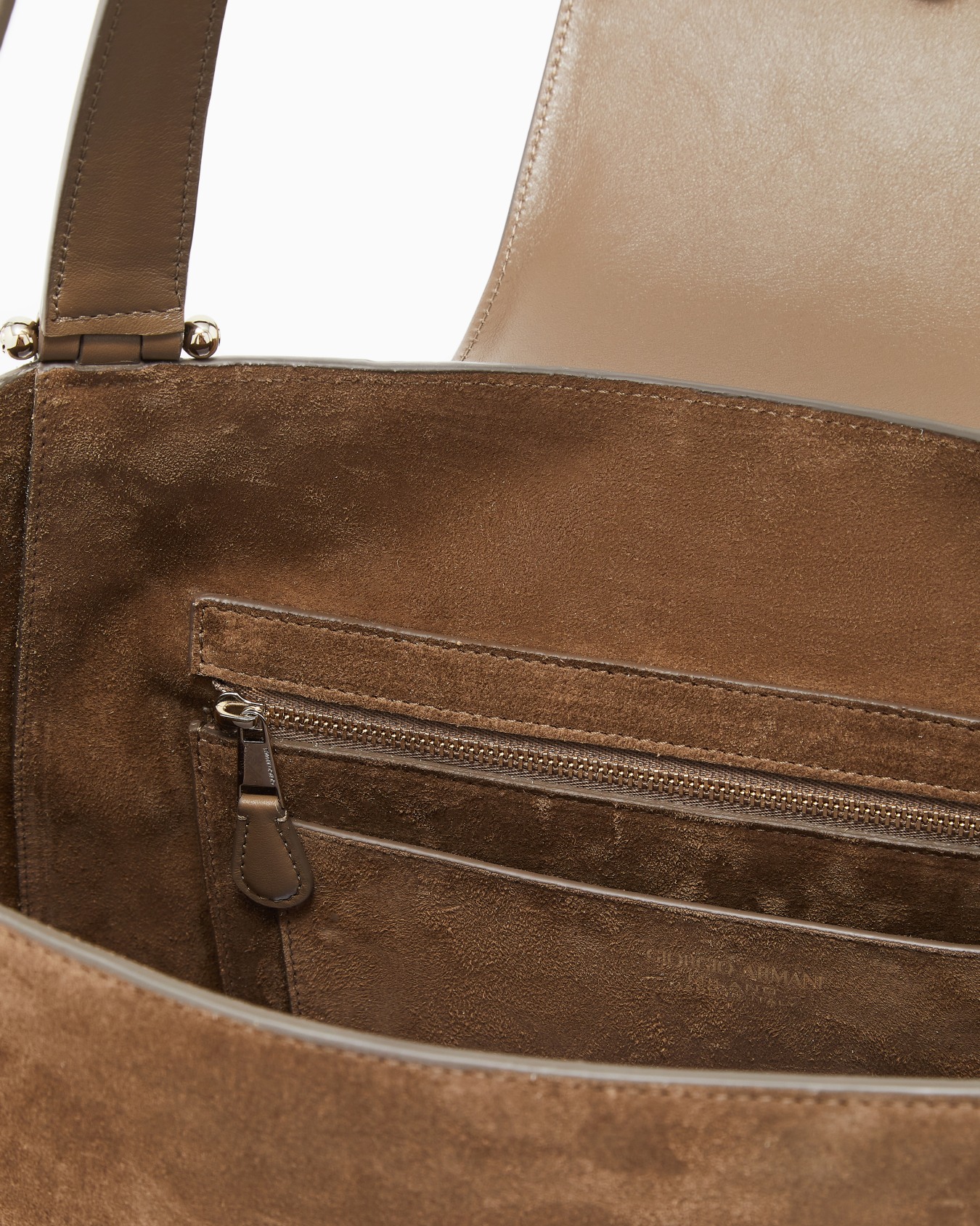 Tote bag in suede and smooth leather Slide 3