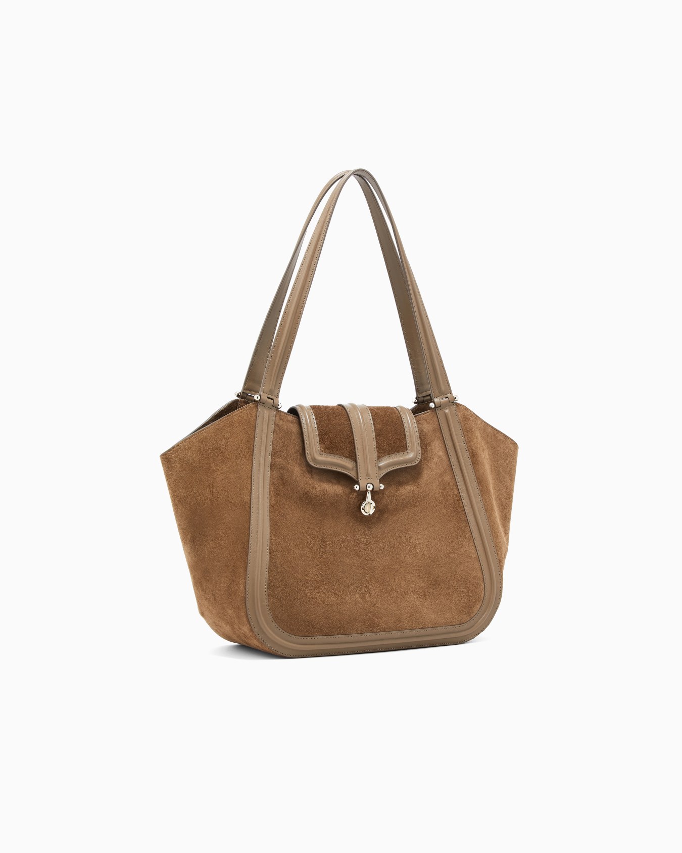 Tote bag in suede and smooth leather Slide 1