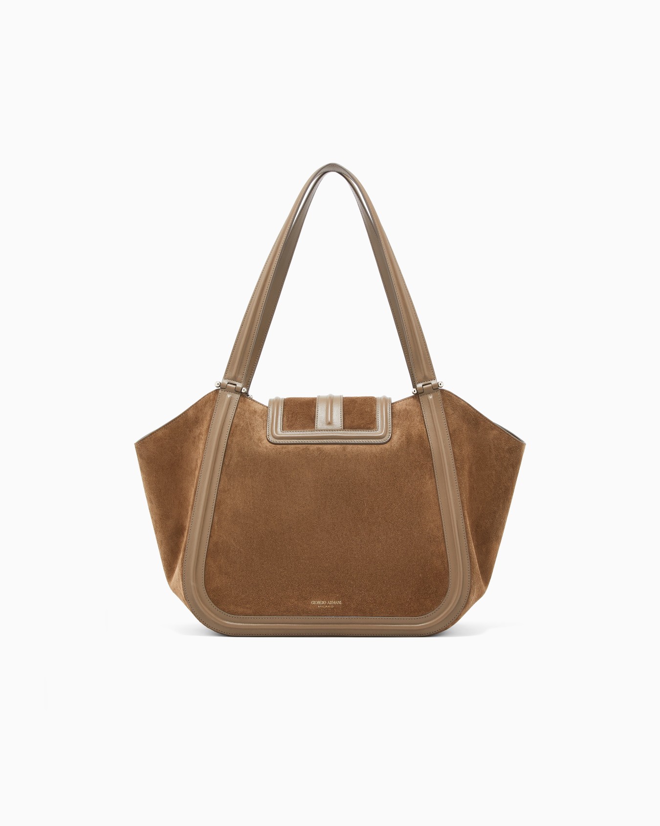 Tote bag in suede and smooth leather Slide 2