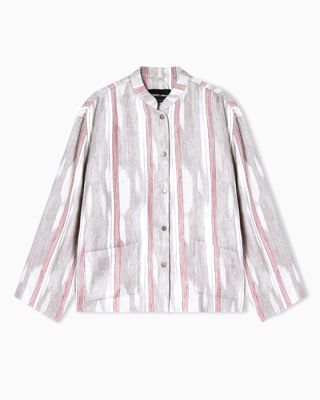 Jacquard linen and viscose jacket Slide 0