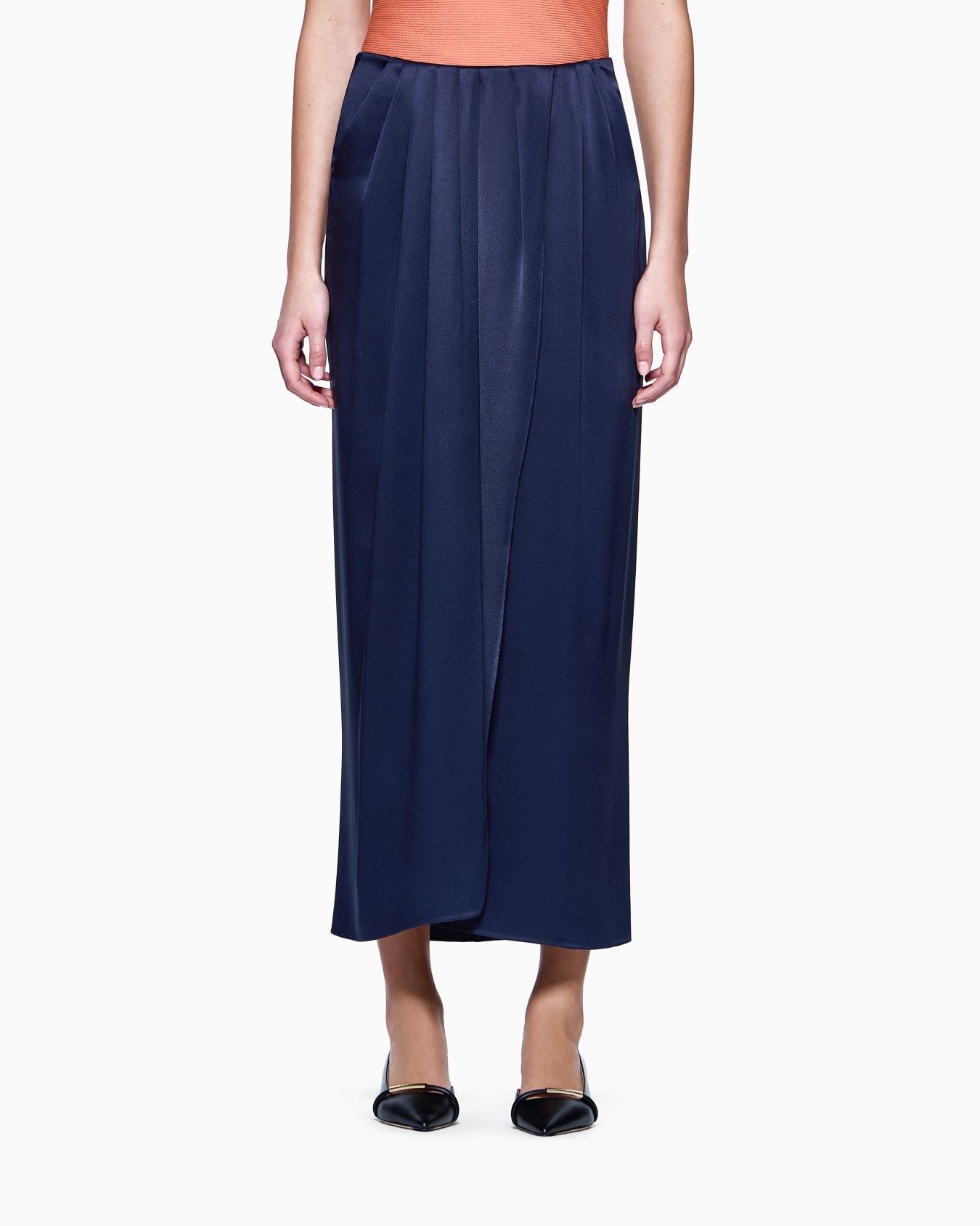 Langer Wickelrock aus Seide Folie 3