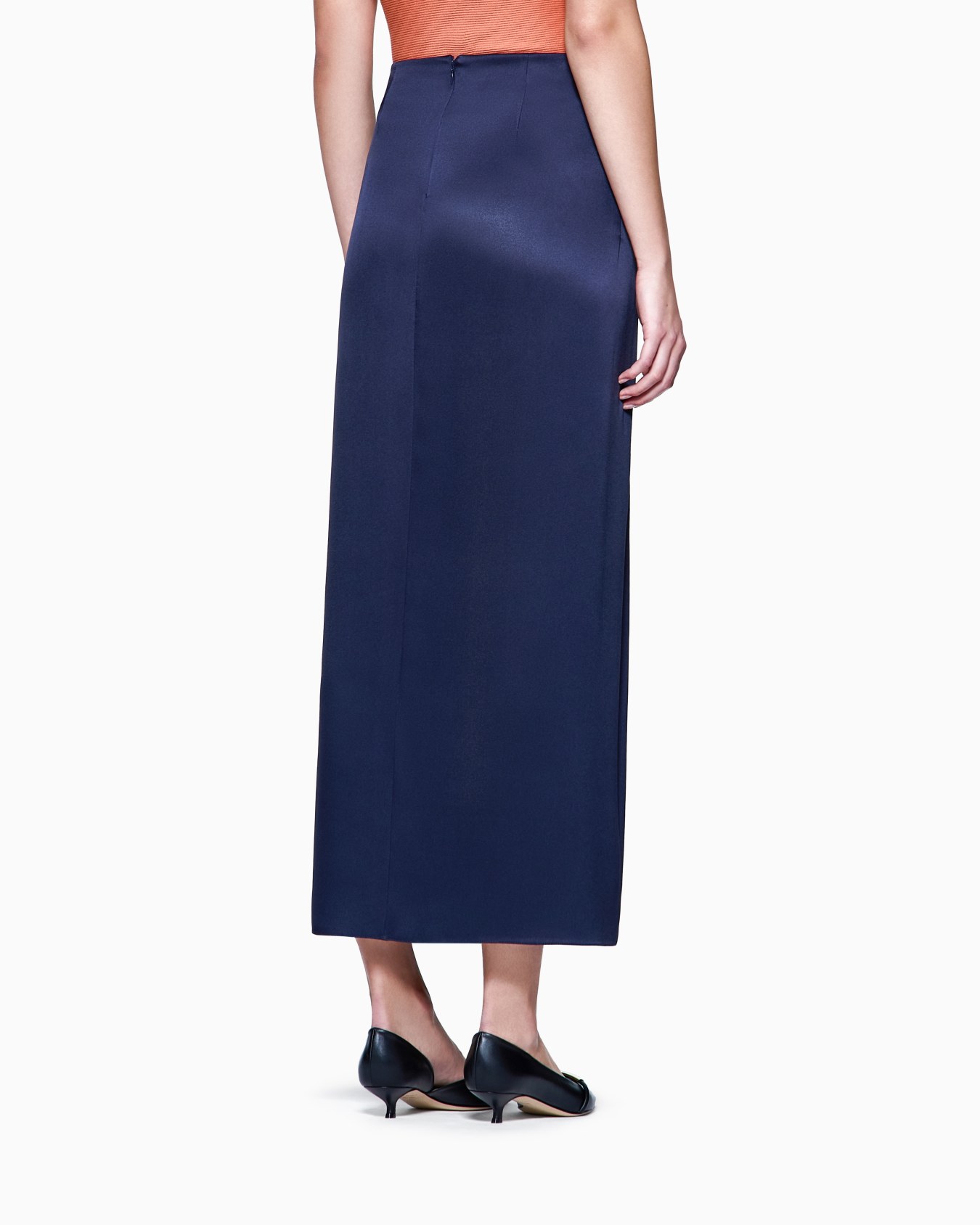 Langer Wickelrock aus Seide Folie 2