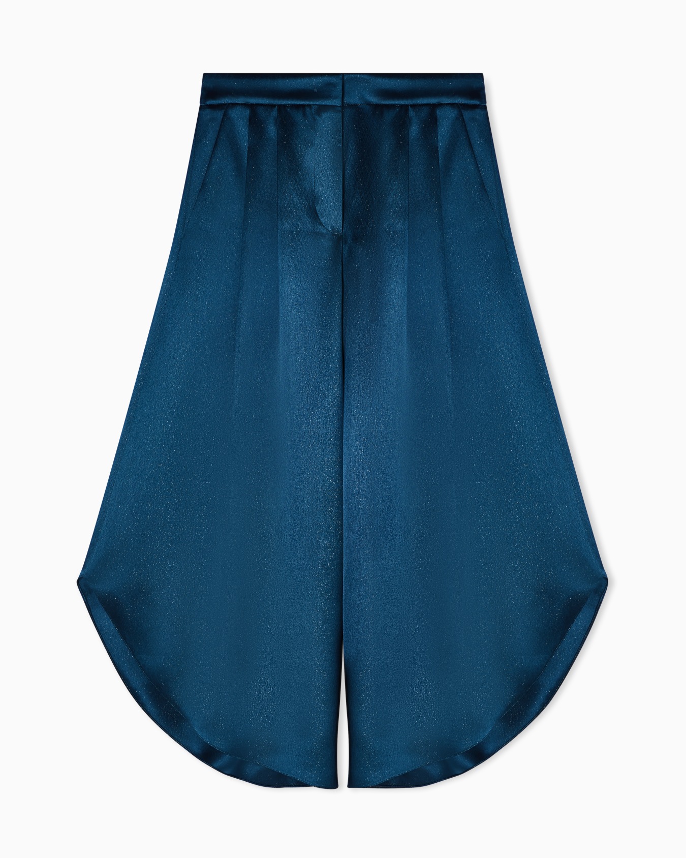 Wide trousers in silk satin Slide 0