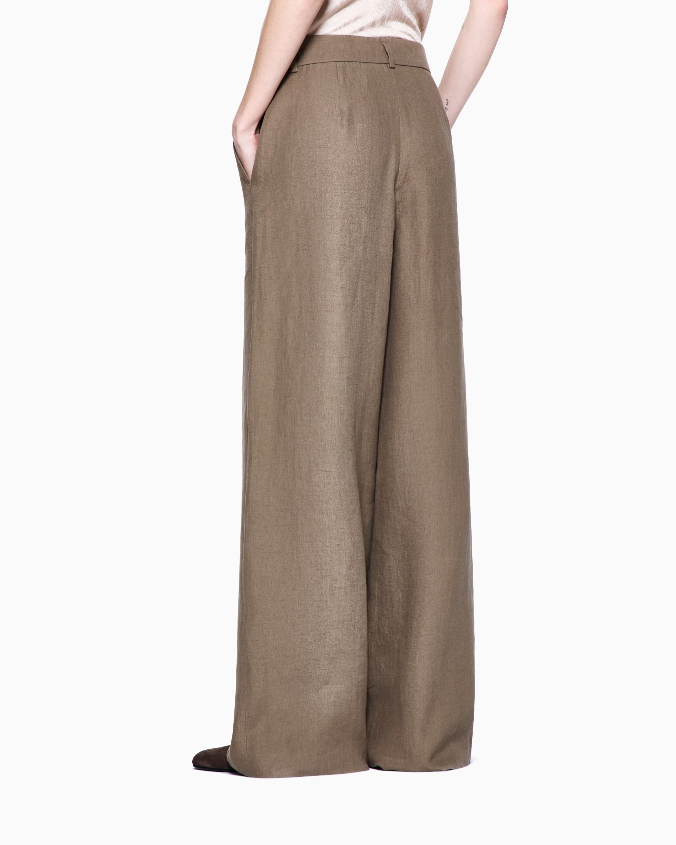 Wide-legged linen trousers Slide 2