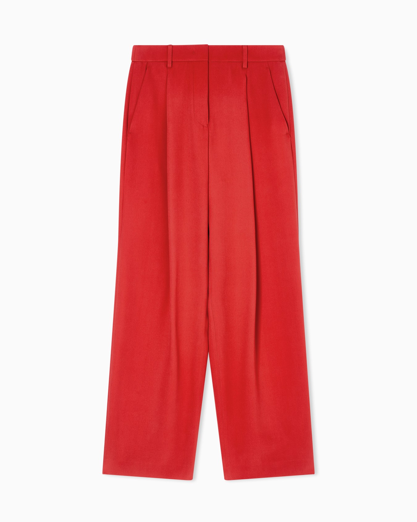 Single-pleat washed silk crêpe trousers Slide 0