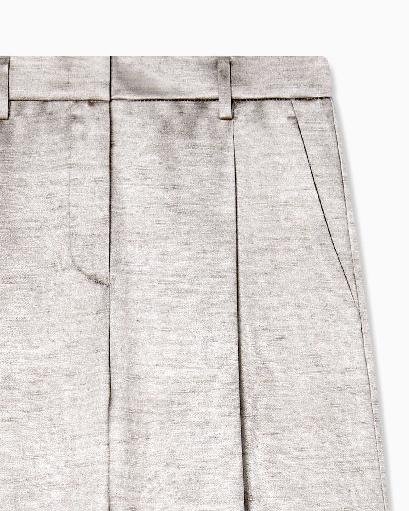 Tussah silk single-pleat trousers Slide 4