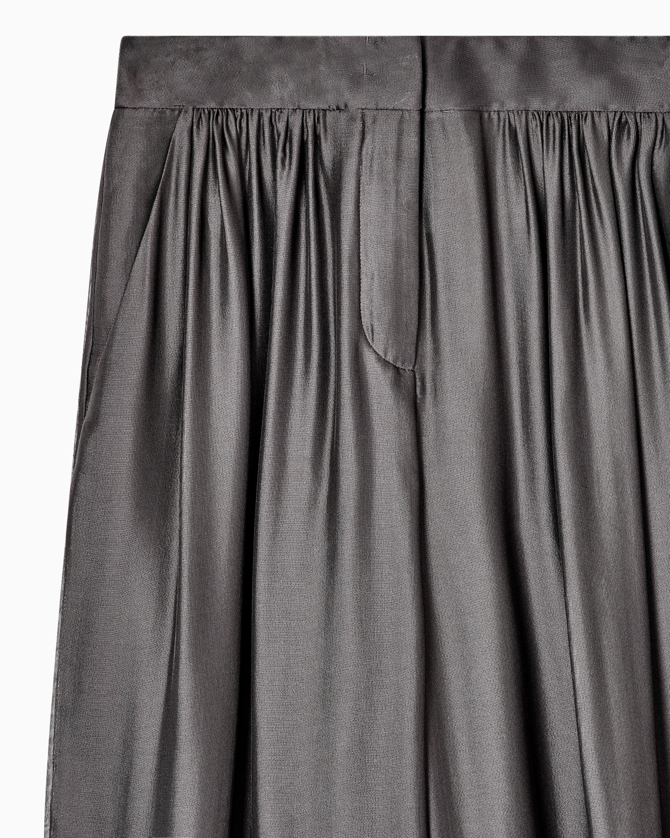 タック入りパンツ ビスコース／シルク オーガンジー スライドする 4