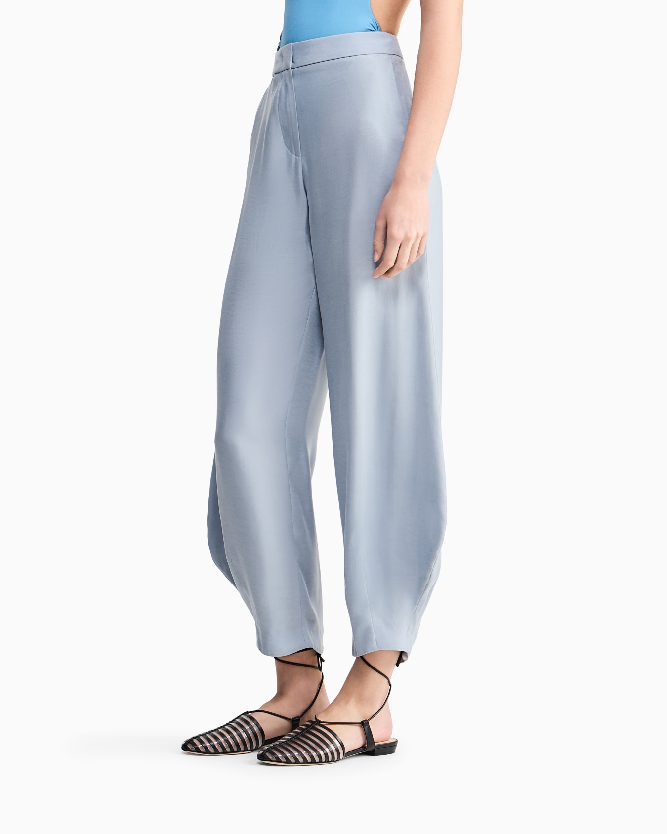 ASV cupro trousers with rounded hem Slide 2