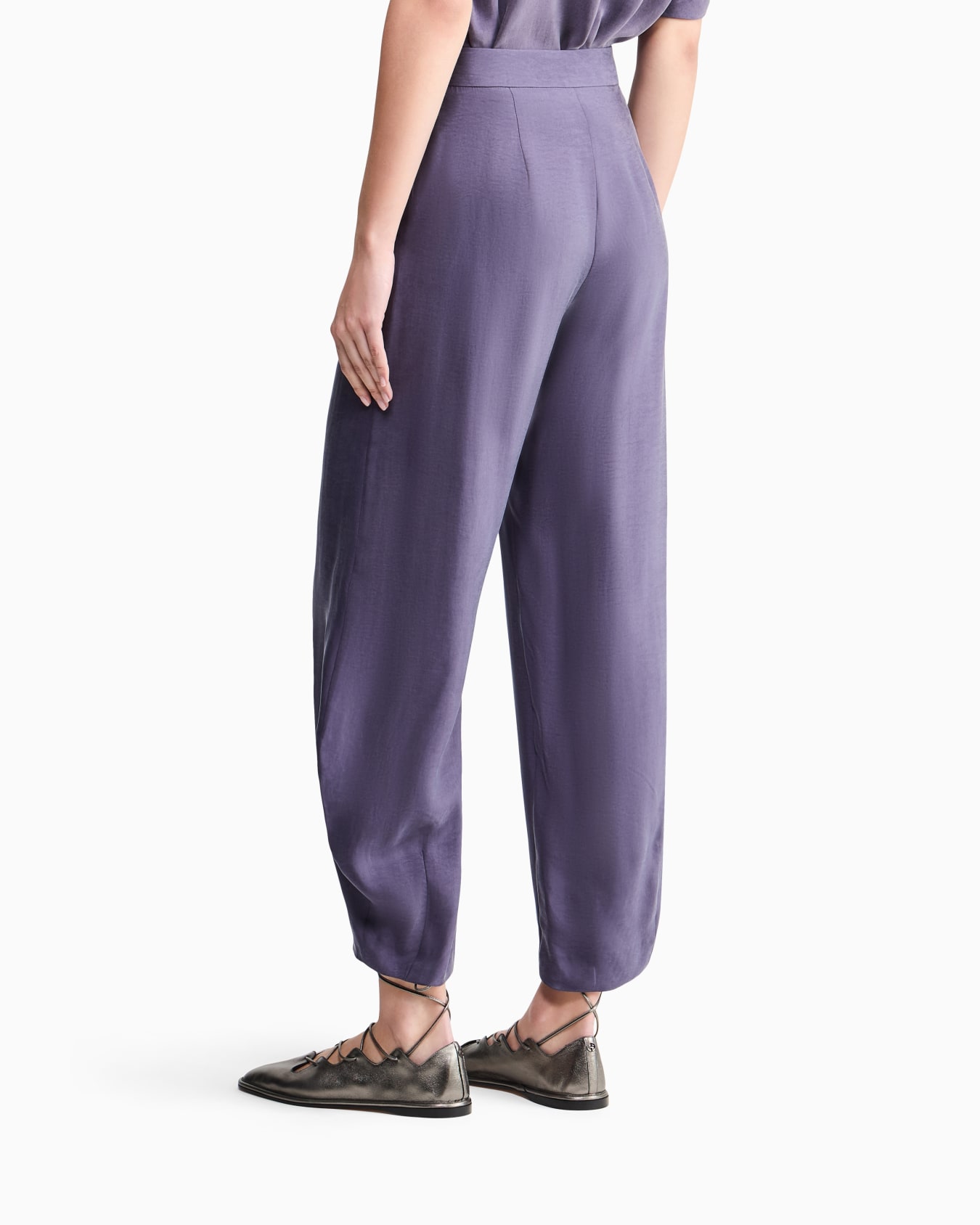 ASV cupro trousers with rounded hem Slide 3