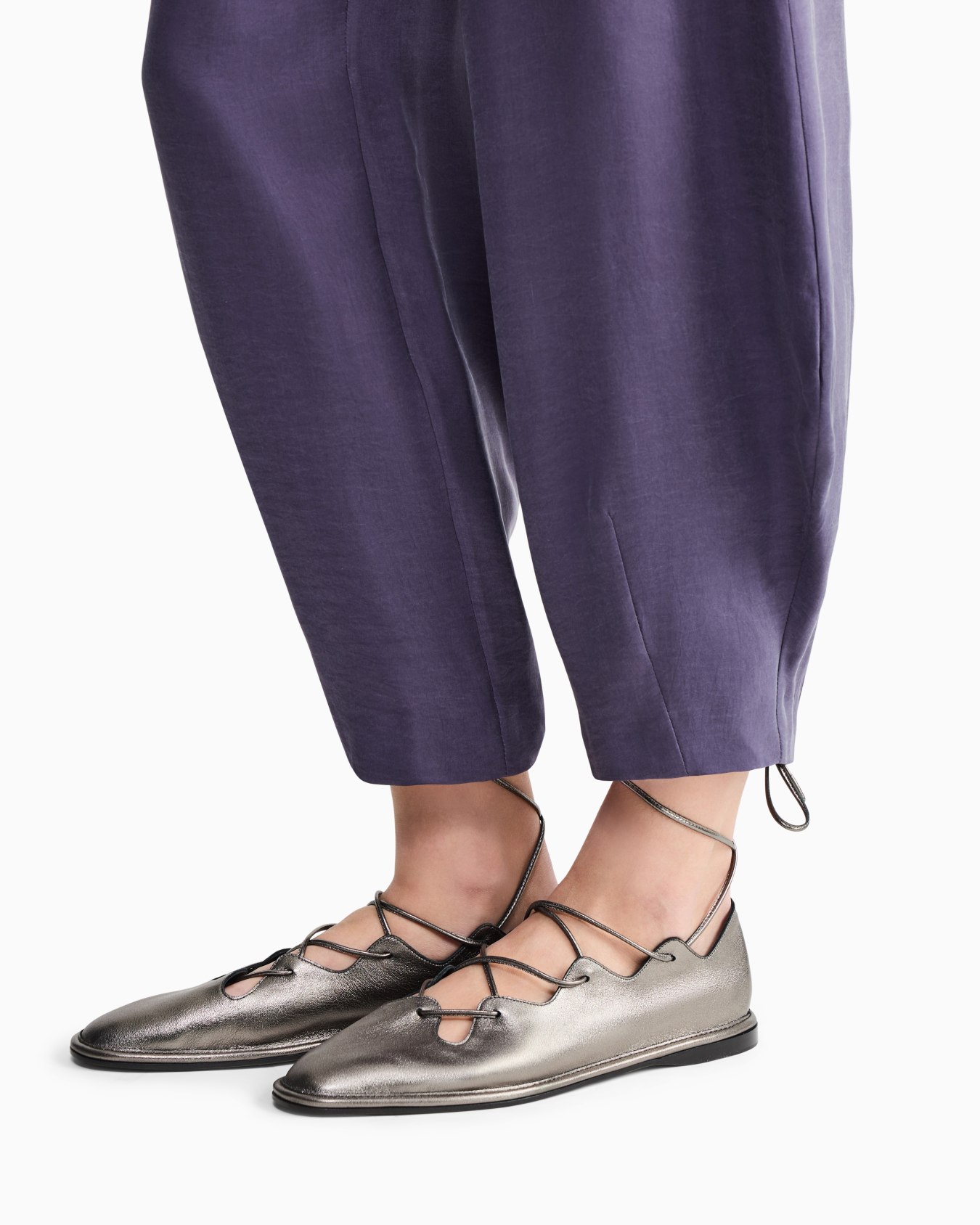ASV cupro trousers with rounded hem Slide 4