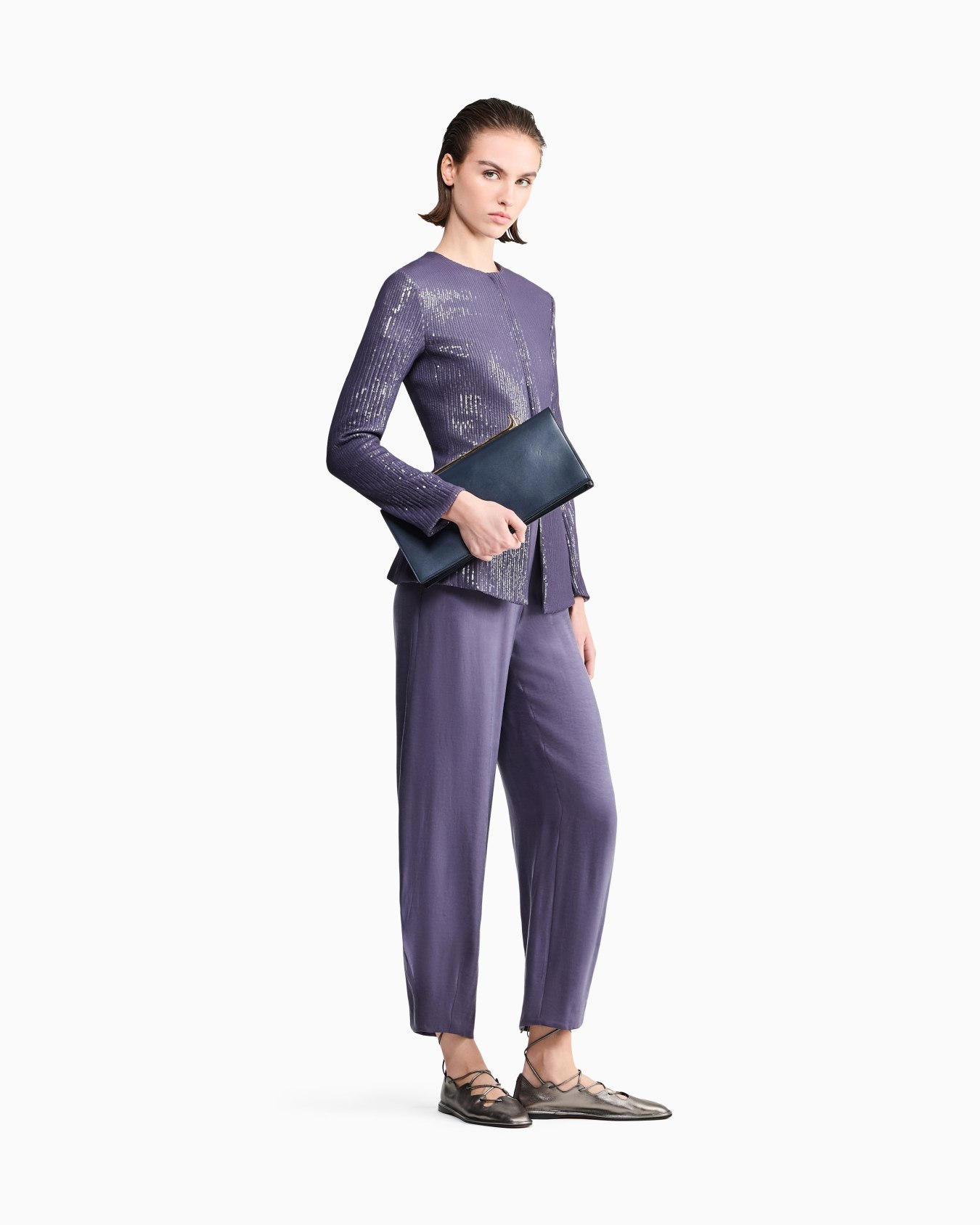ASV cupro trousers with rounded hem Slide 1