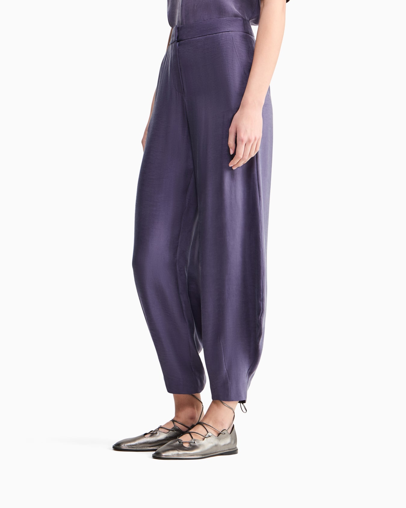 ASV cupro trousers with rounded hem Slide 2