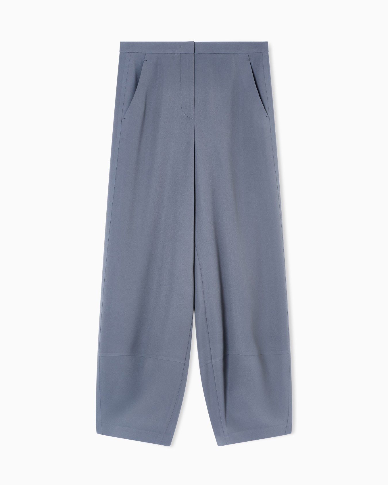 Wide-leg, technical-cady trousers Slide 0