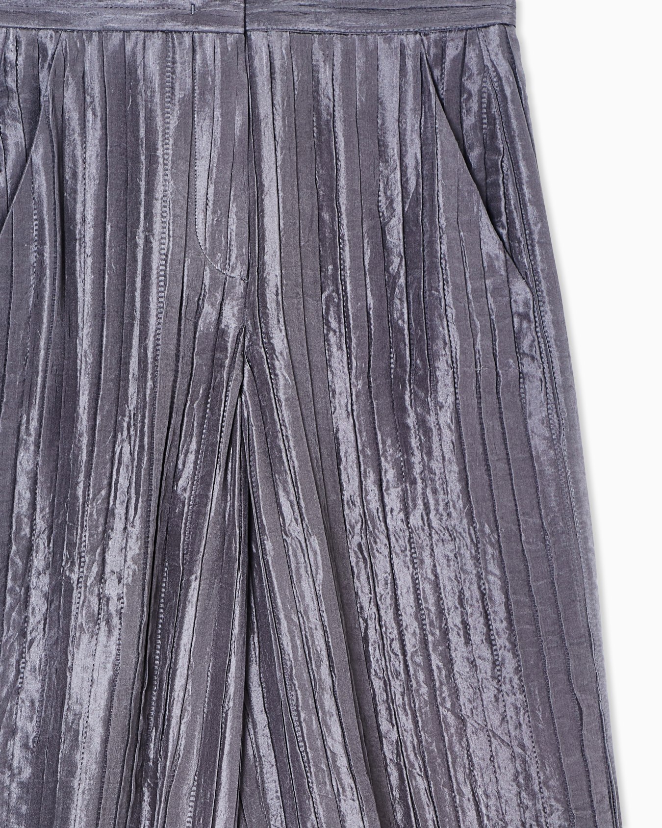 Wide pleated silk trousers Slide 4