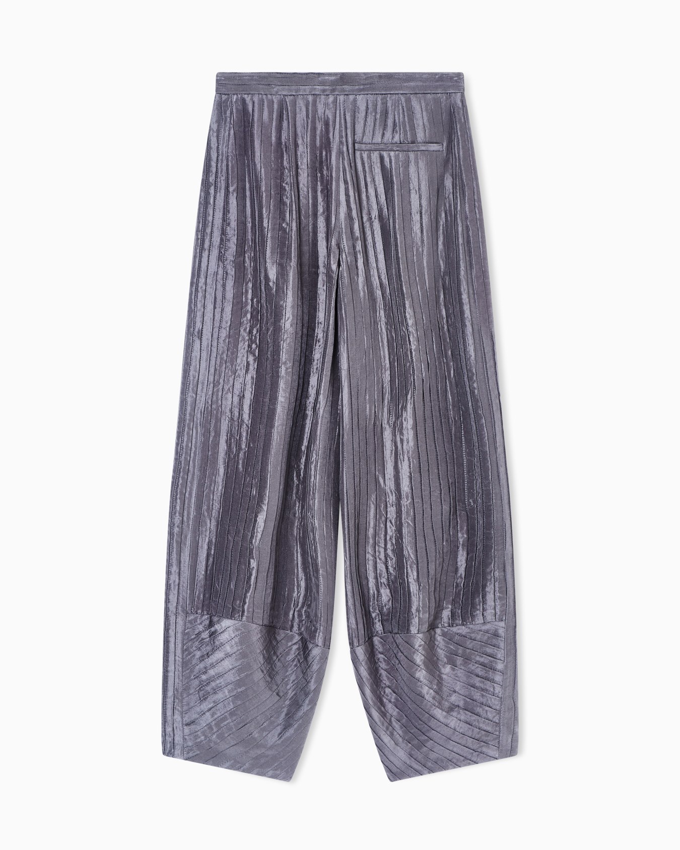 Wide pleated silk trousers Slide 3