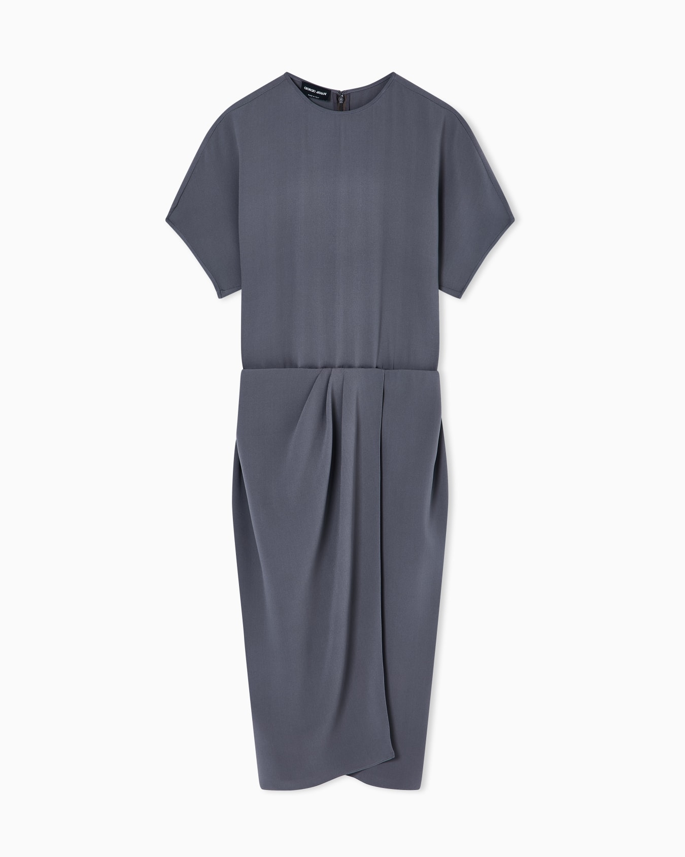 ミディドレス ウォッシュドシルククレープ スライドする 0