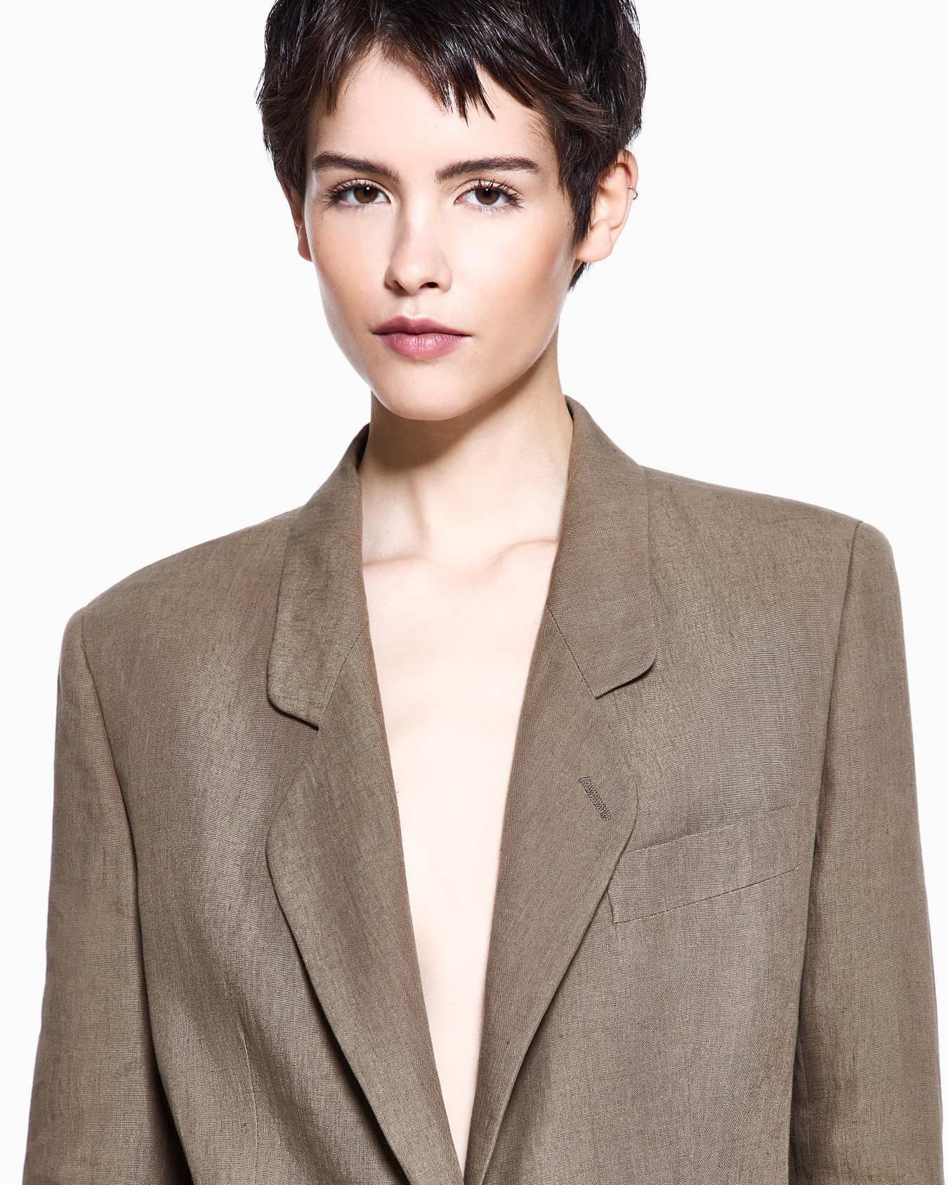 Single-breasted linen jacket Slide 4