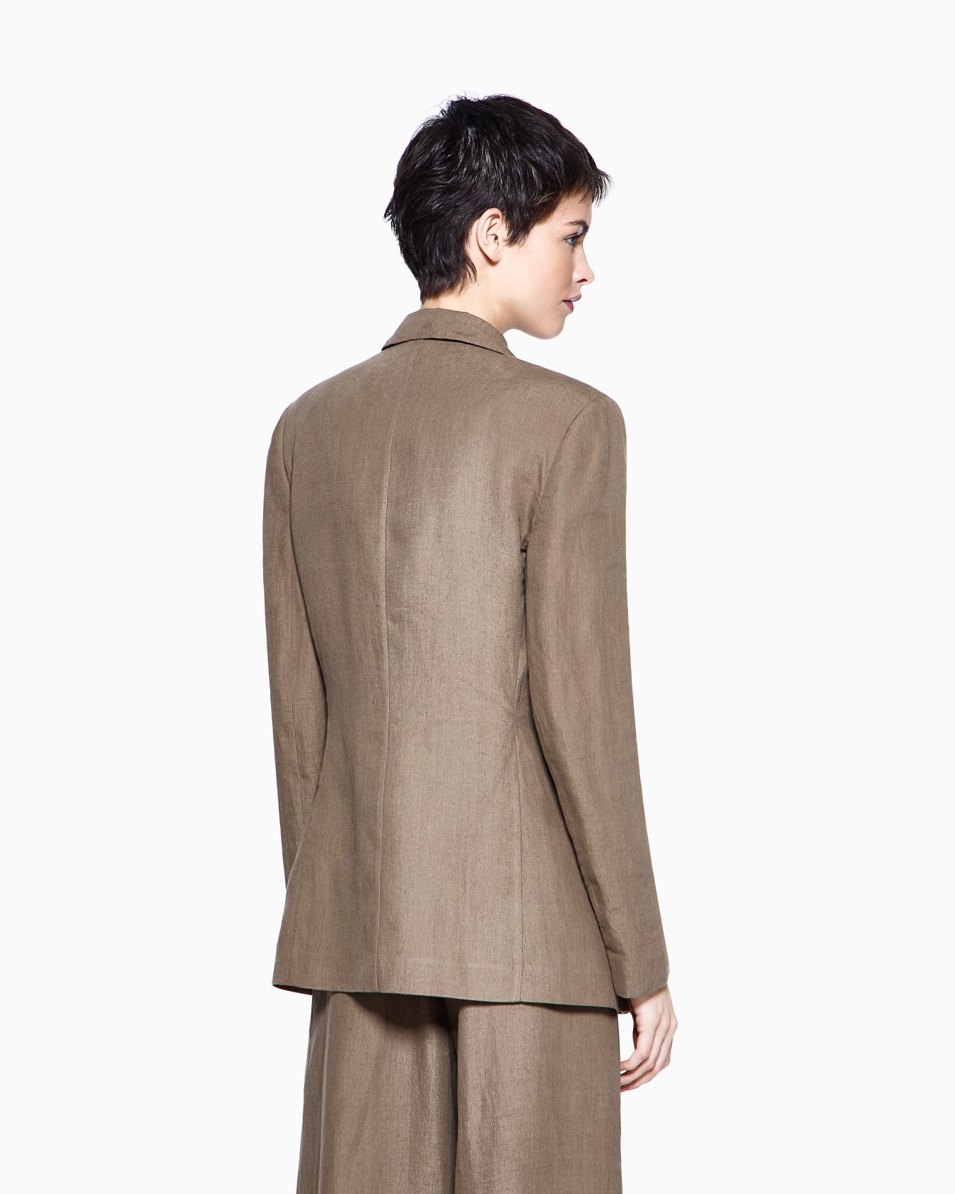 Single-breasted linen jacket Slide 2