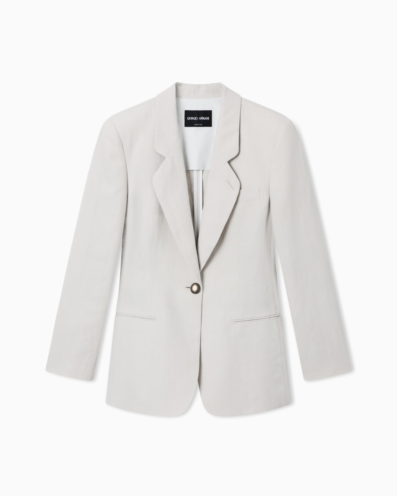 Single-breasted linen jacket Slide 0