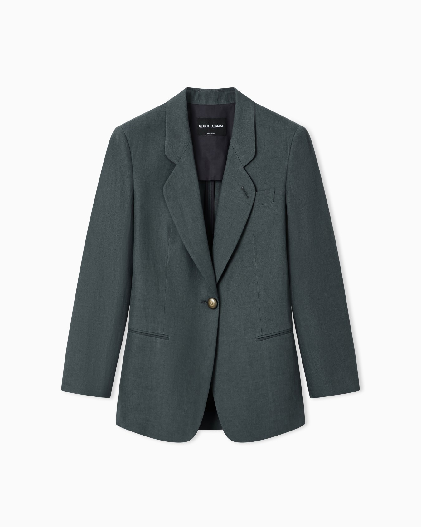 Single-breasted linen jacket Slide 0