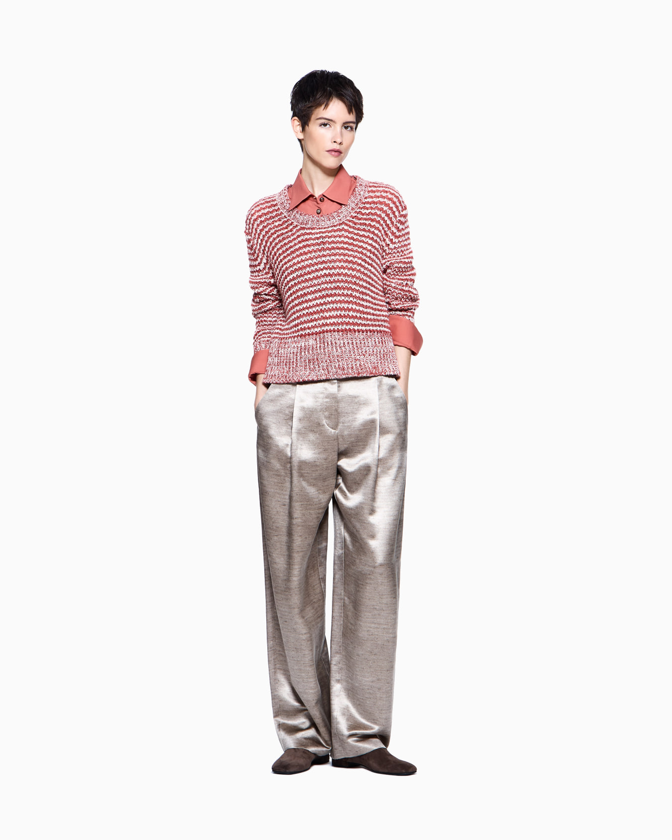 Triple silk georgette shirt Slide 1