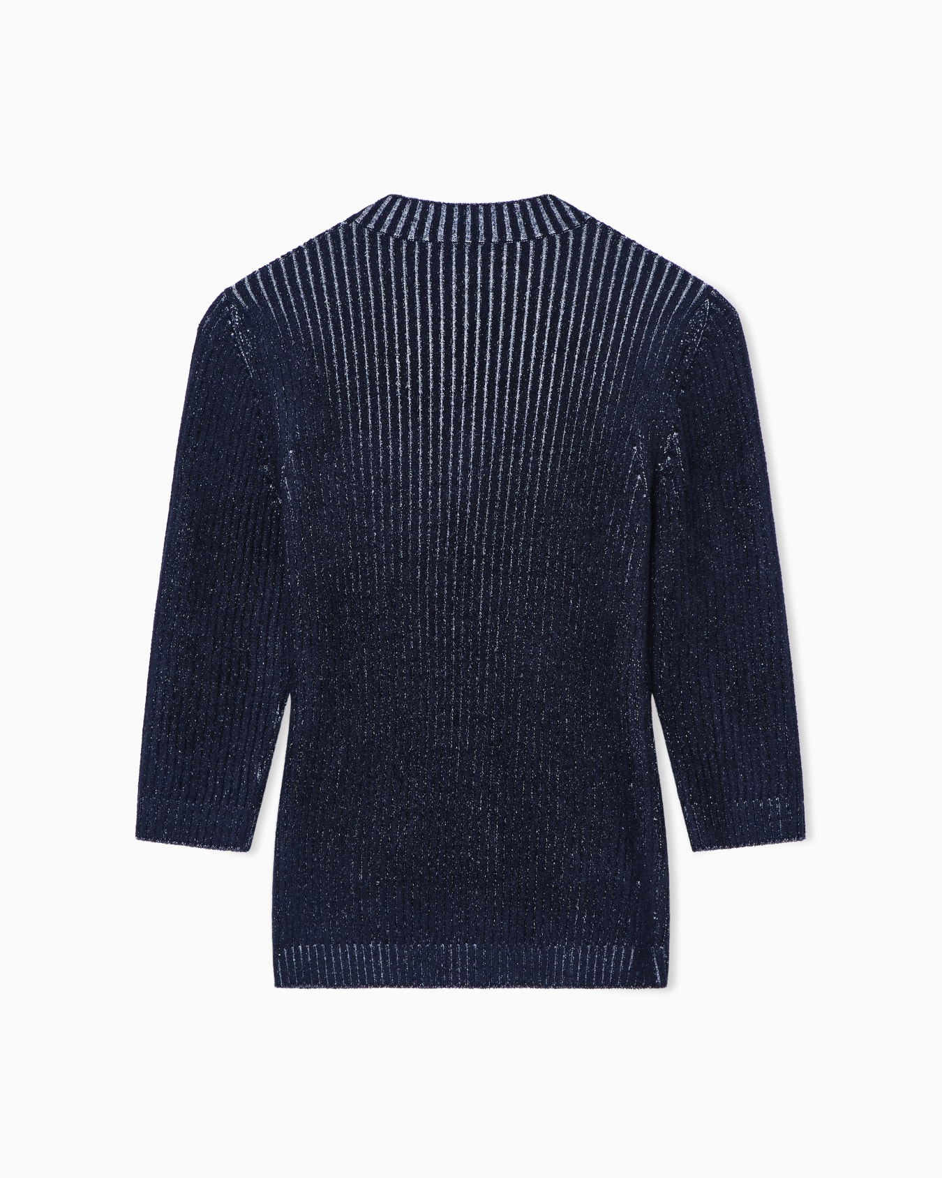 Virgin wool and viscose V-neck jumper Slide 3