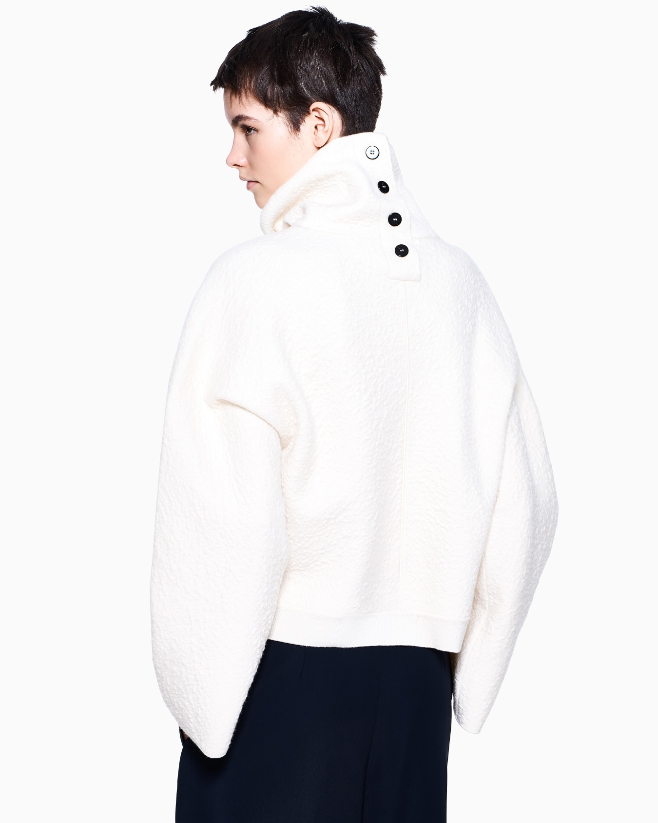 Viscose, cashmere and silk mock-neck jumper Slide 7