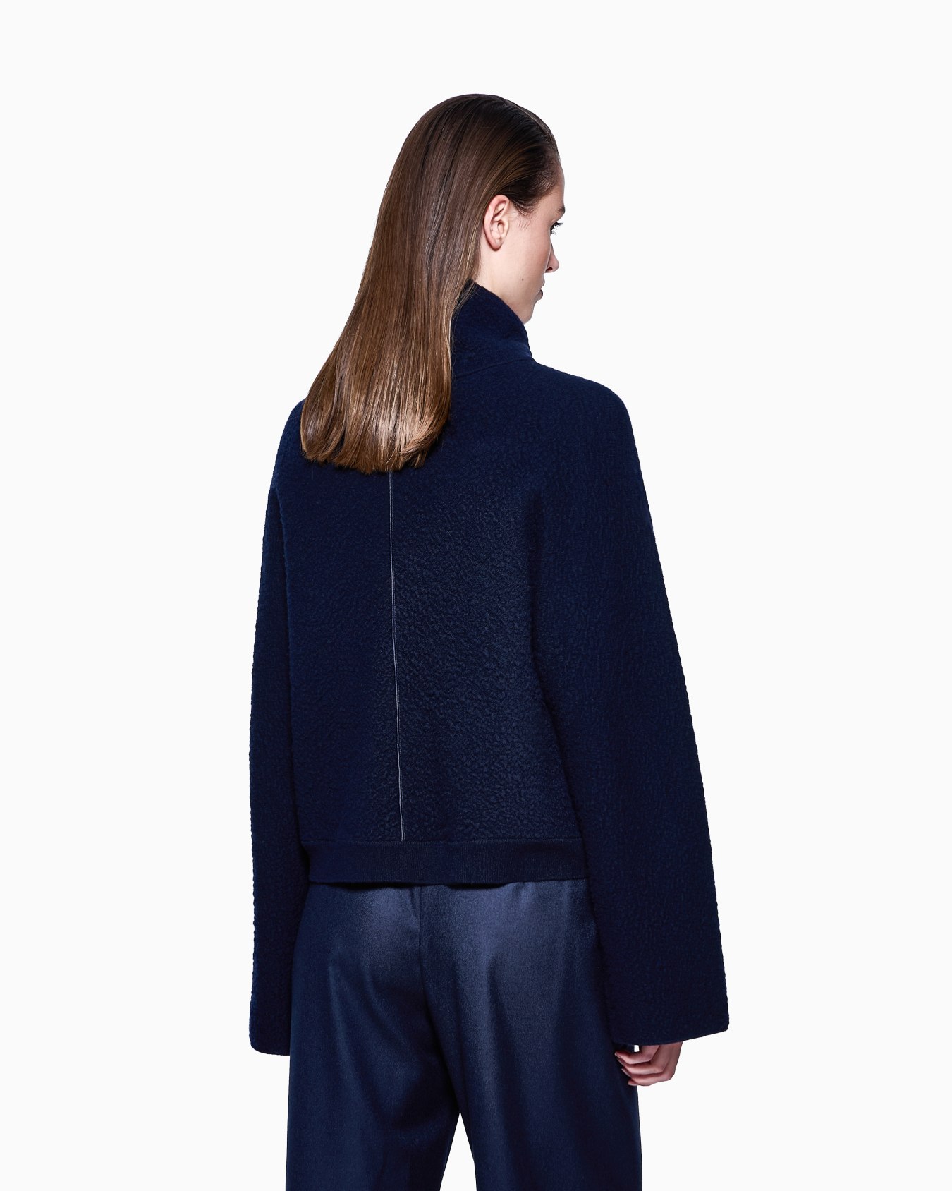 Viscose, cashmere and silk mock-neck jumper Slide 2