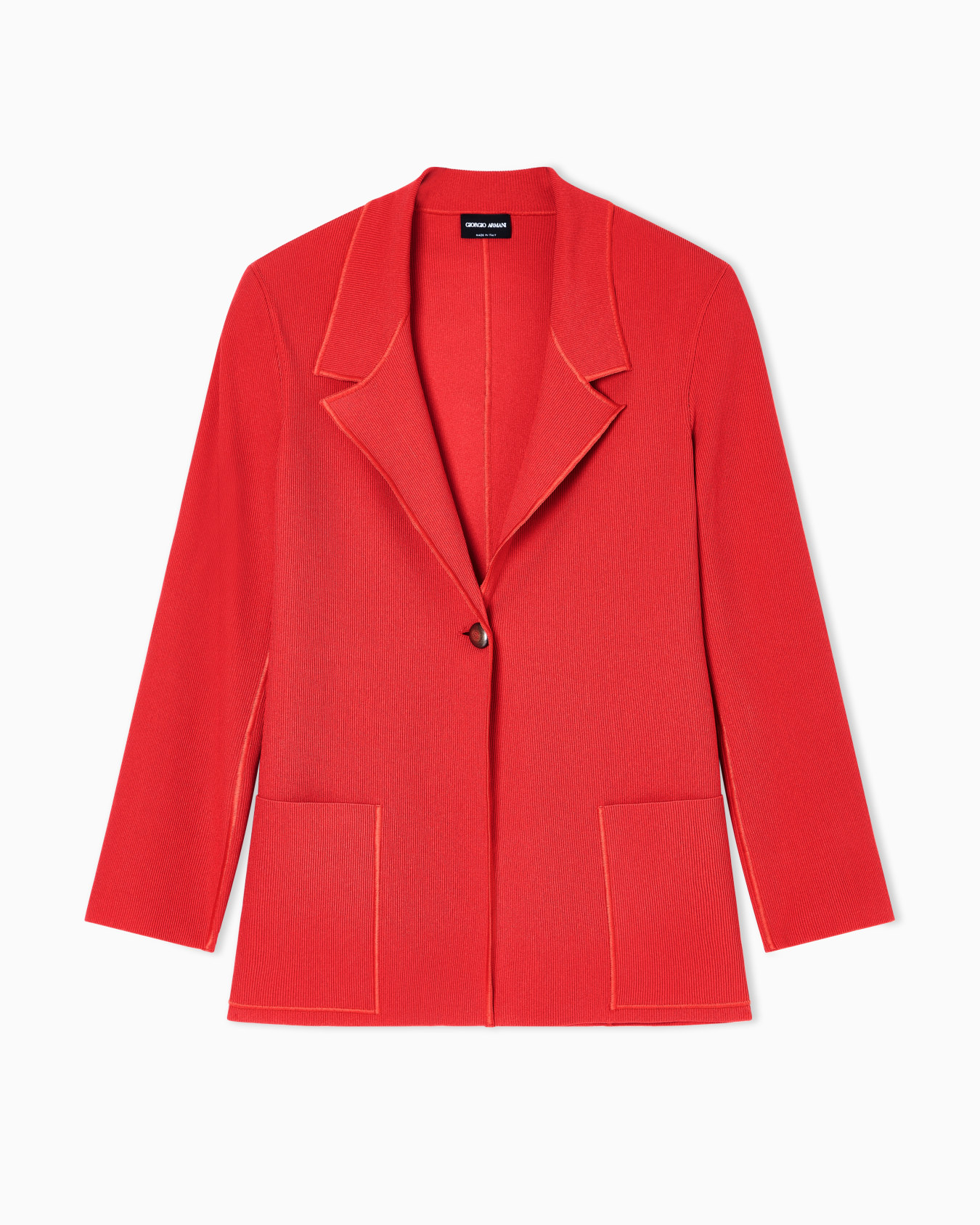  ASV viscose-blend knit single-breasted jacket Slide 0