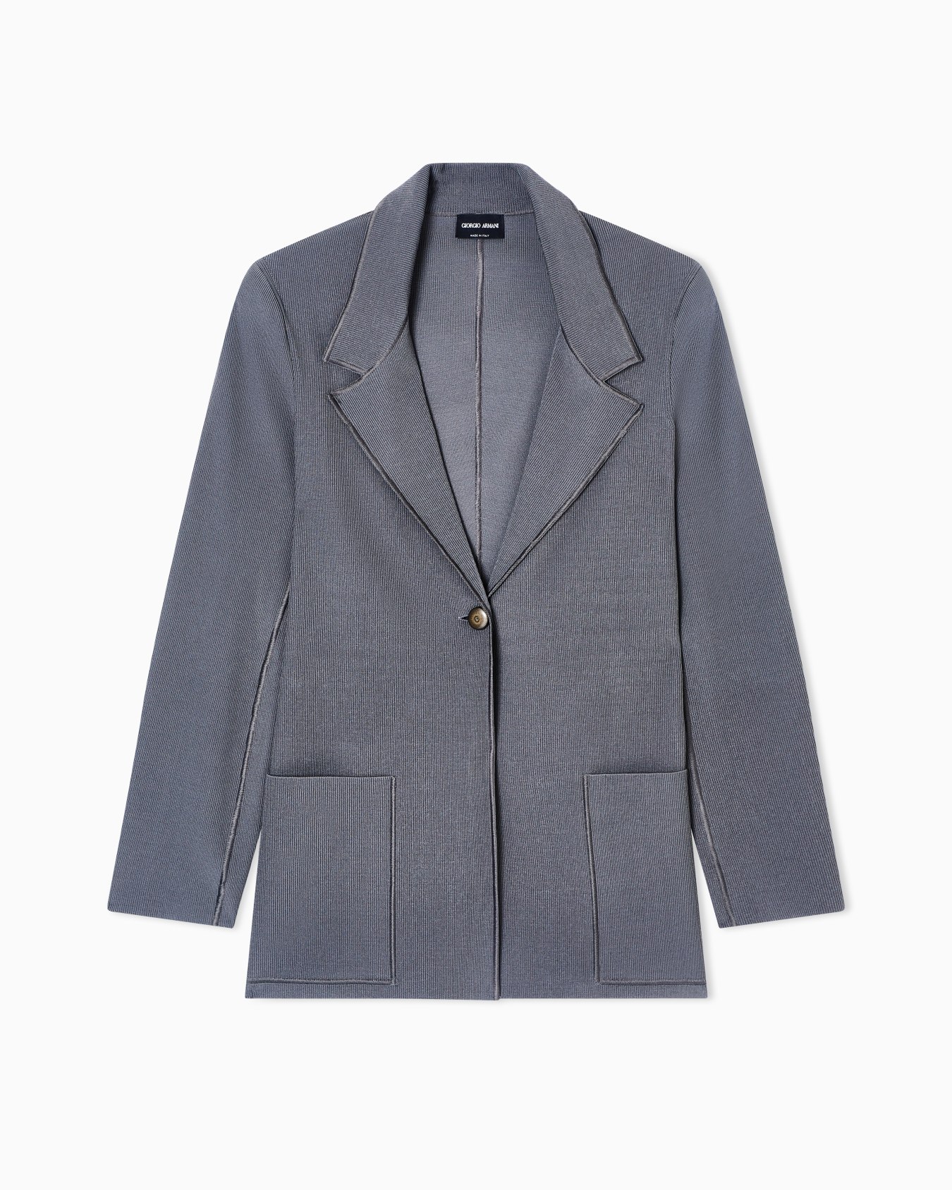  ASV viscose-blend knit single-breasted jacket Slide 0