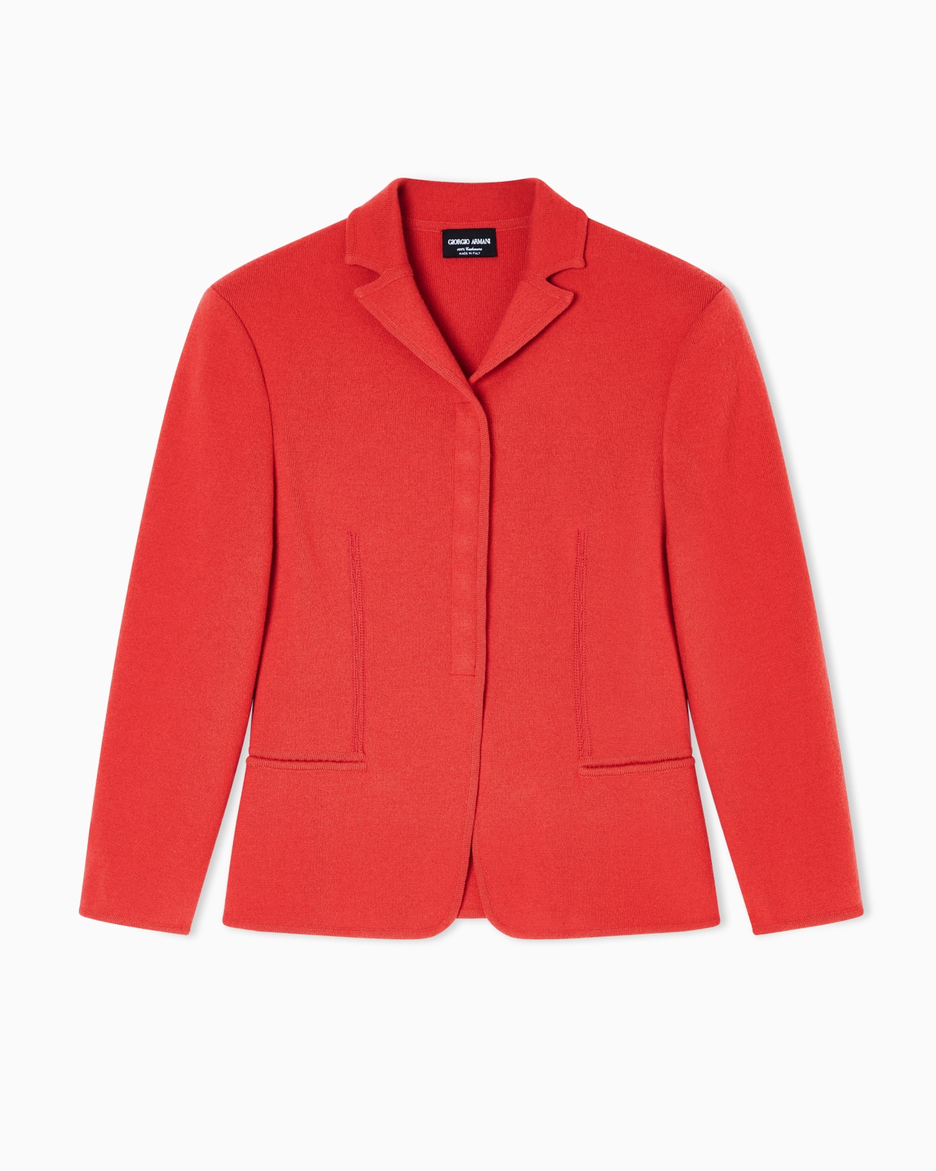Single-breasted short jacket in cashmere Slide 0