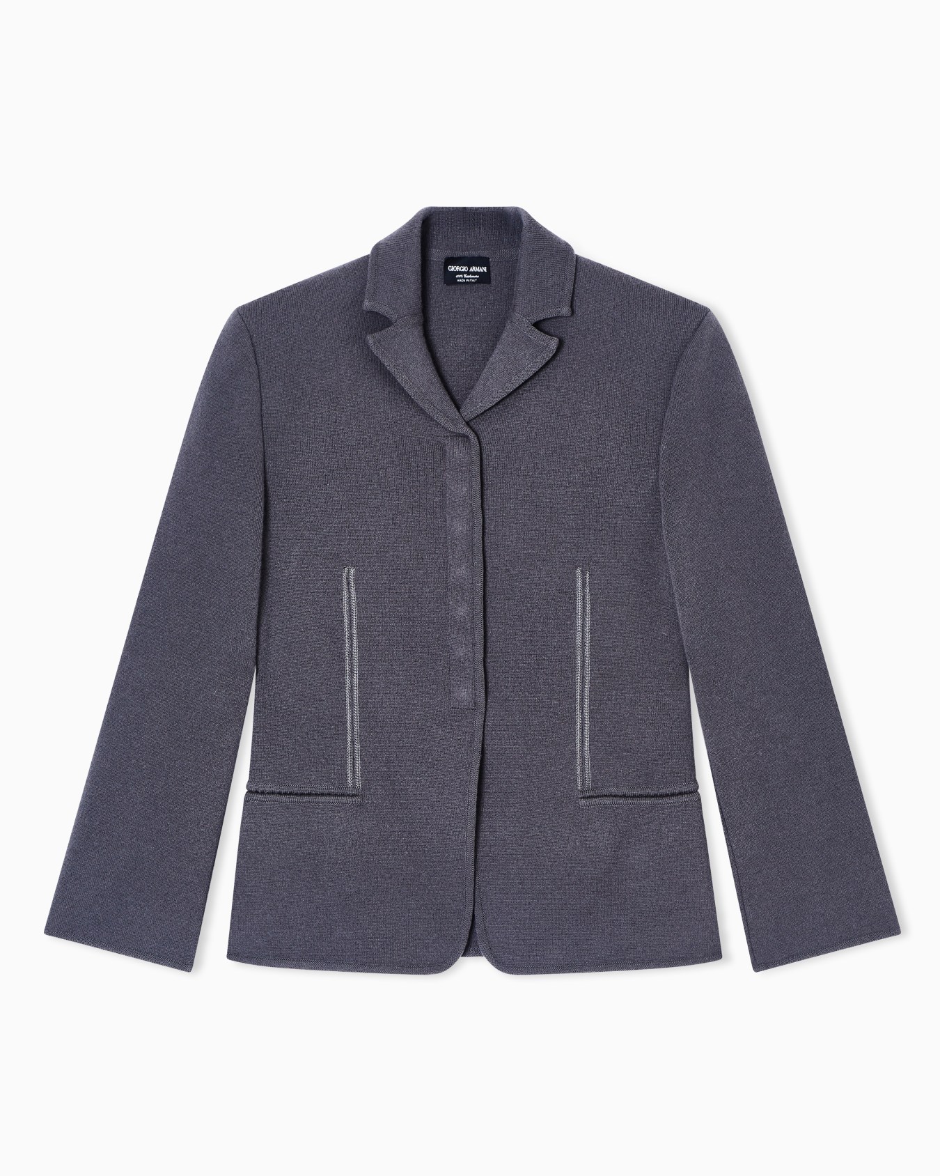 Single-breasted short jacket in cashmere Slide 0
