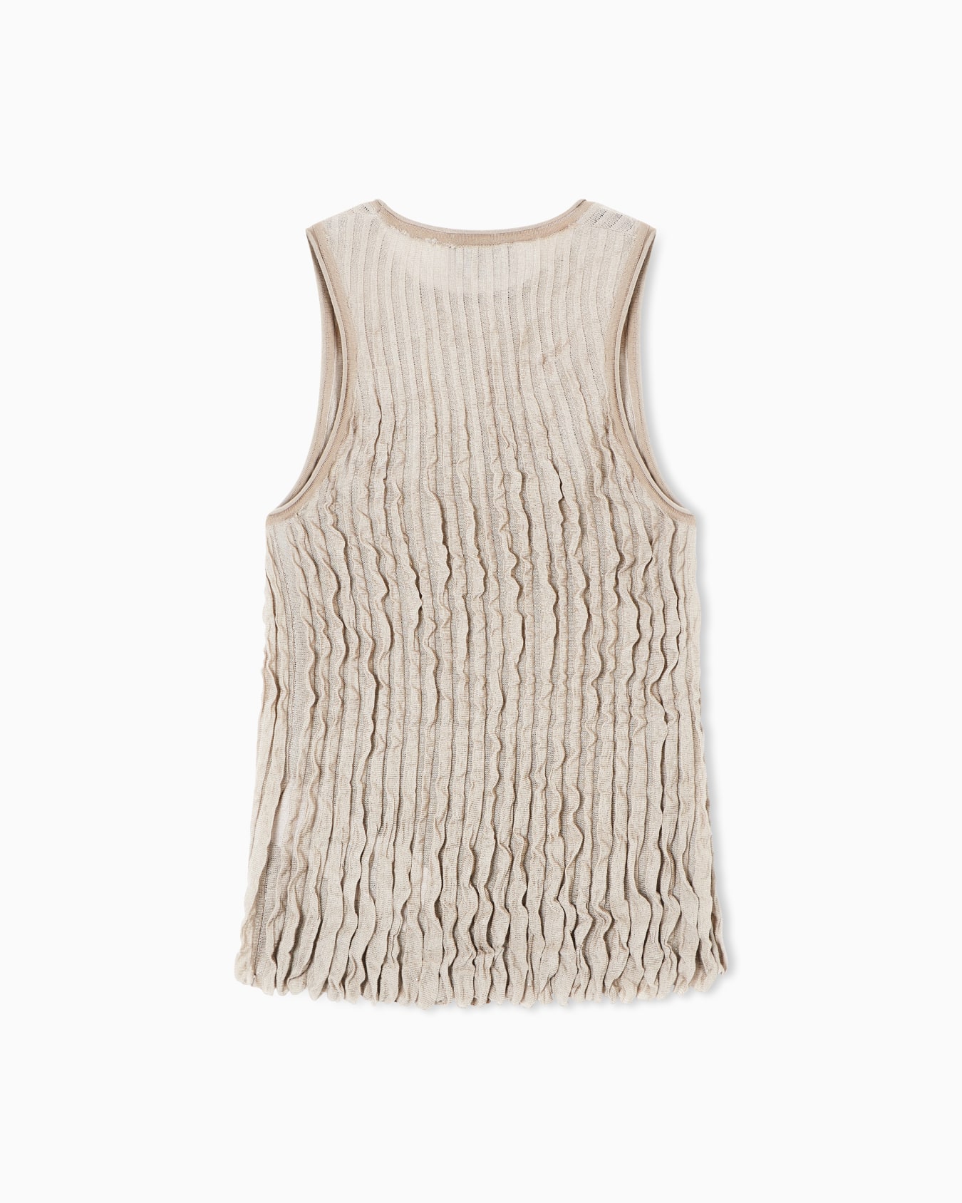 Pleated silk and lurex top Slide 3