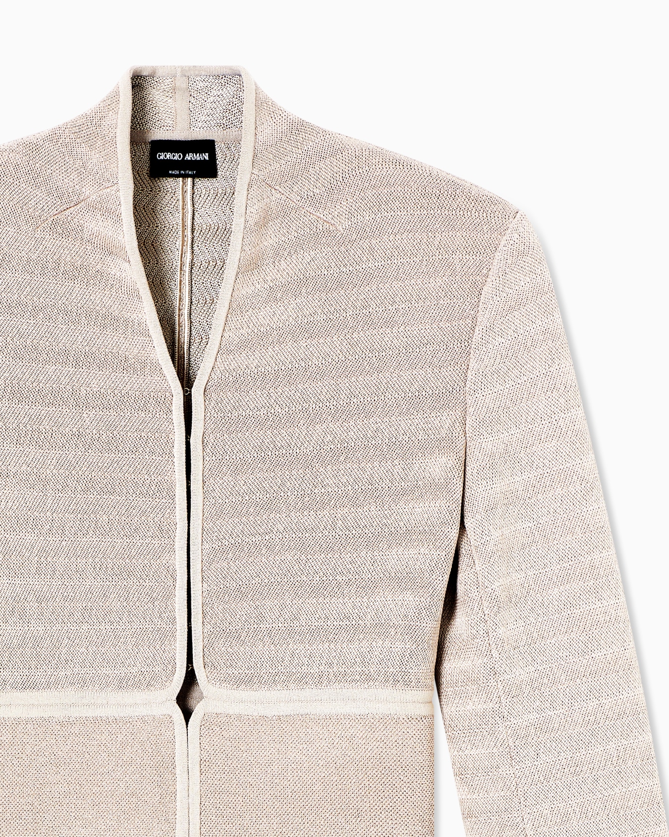 Ottoman-effect viscose-blend knit jacket Slide 5