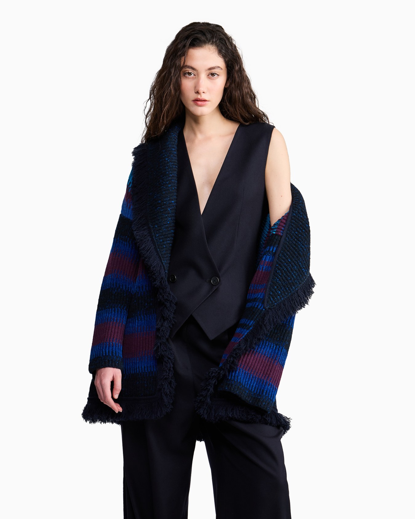 Giorgio Armani for Alanui pure virgin wool trousers with pleats Slide 7