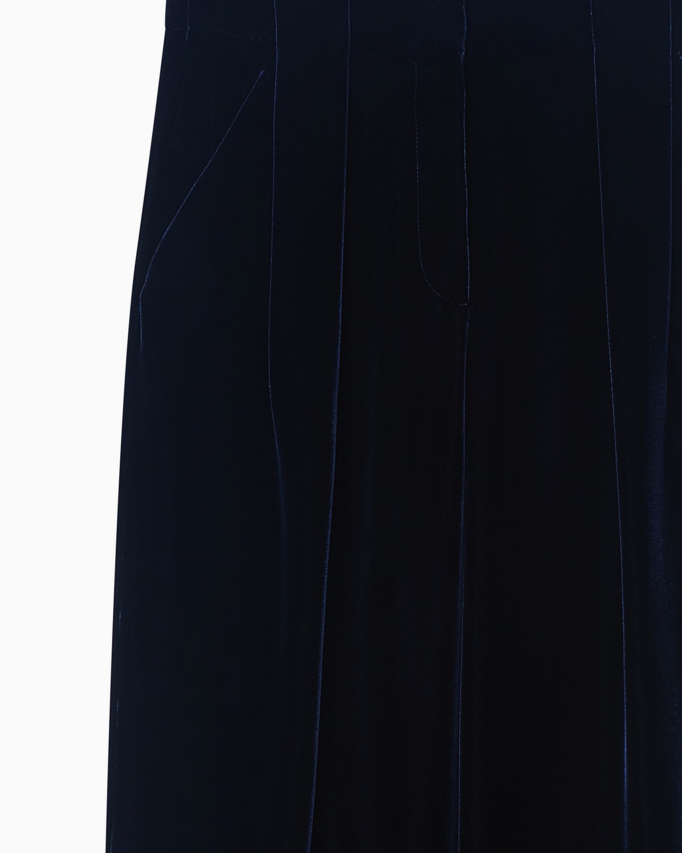 Double-darted velvet trousers Slide 4