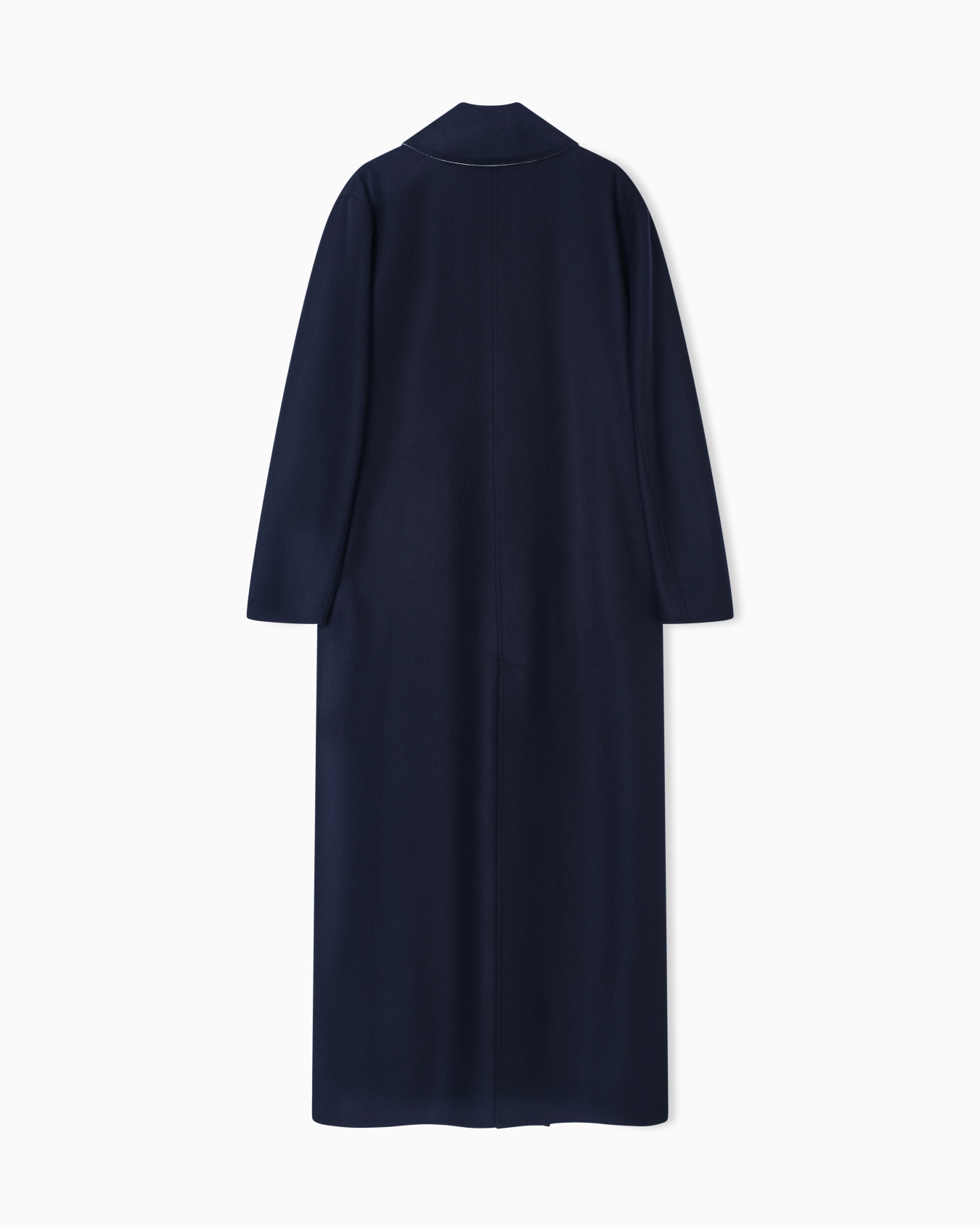Long coat in two-tone virgin wool Slide 4