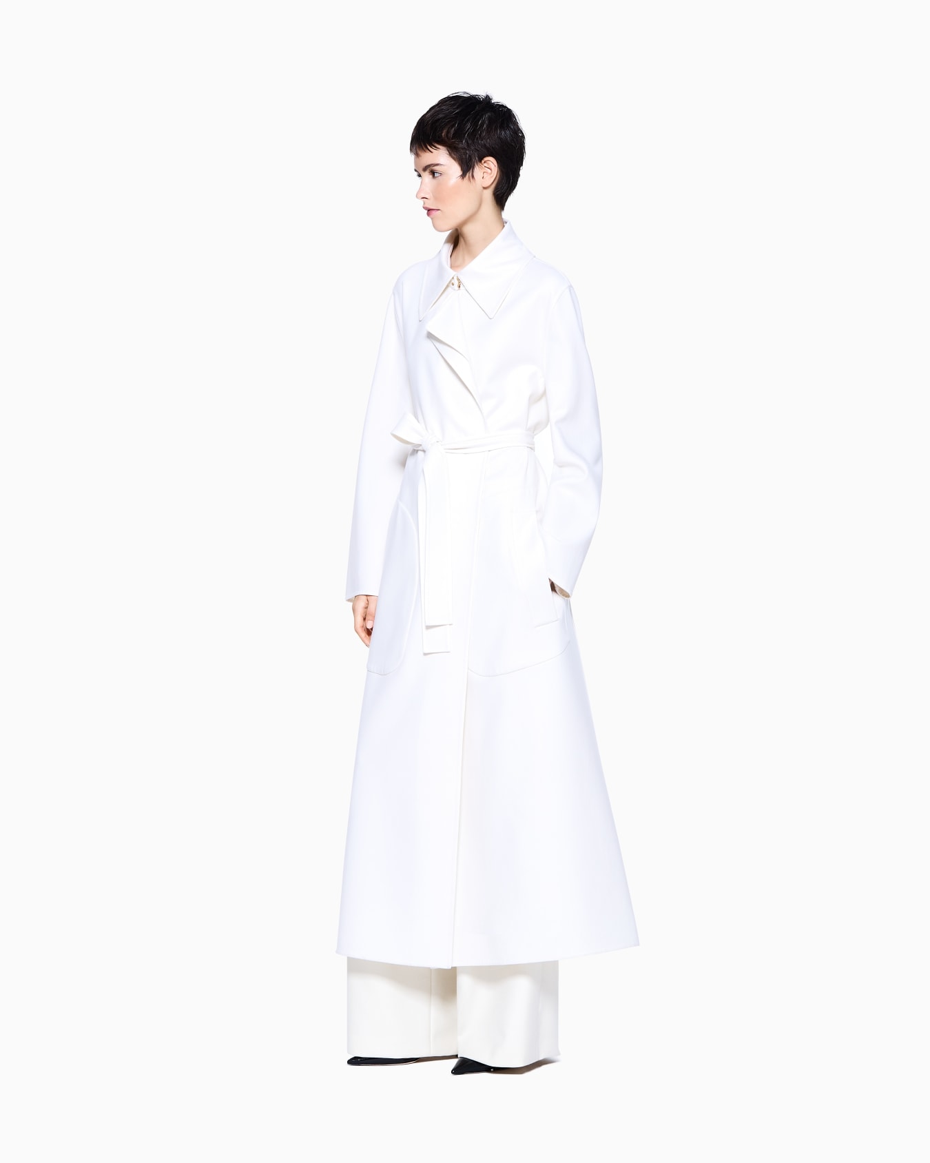 Virgin-wool long coat Slide 1