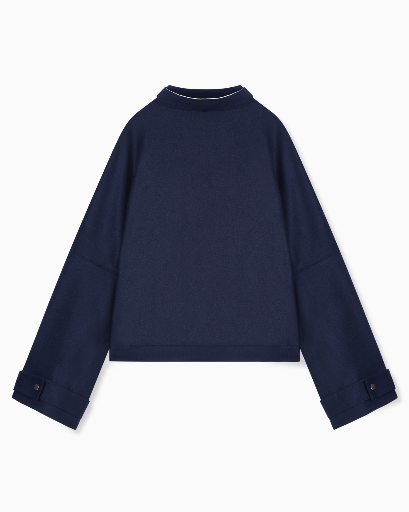 Two-tone virgin wool pea coat Slide 3