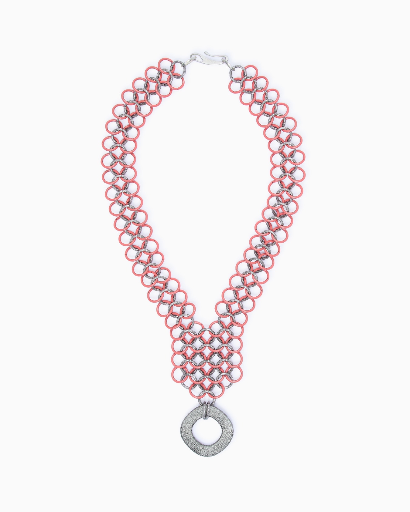 Collana con anelli di alluminio smaltati Slide 0