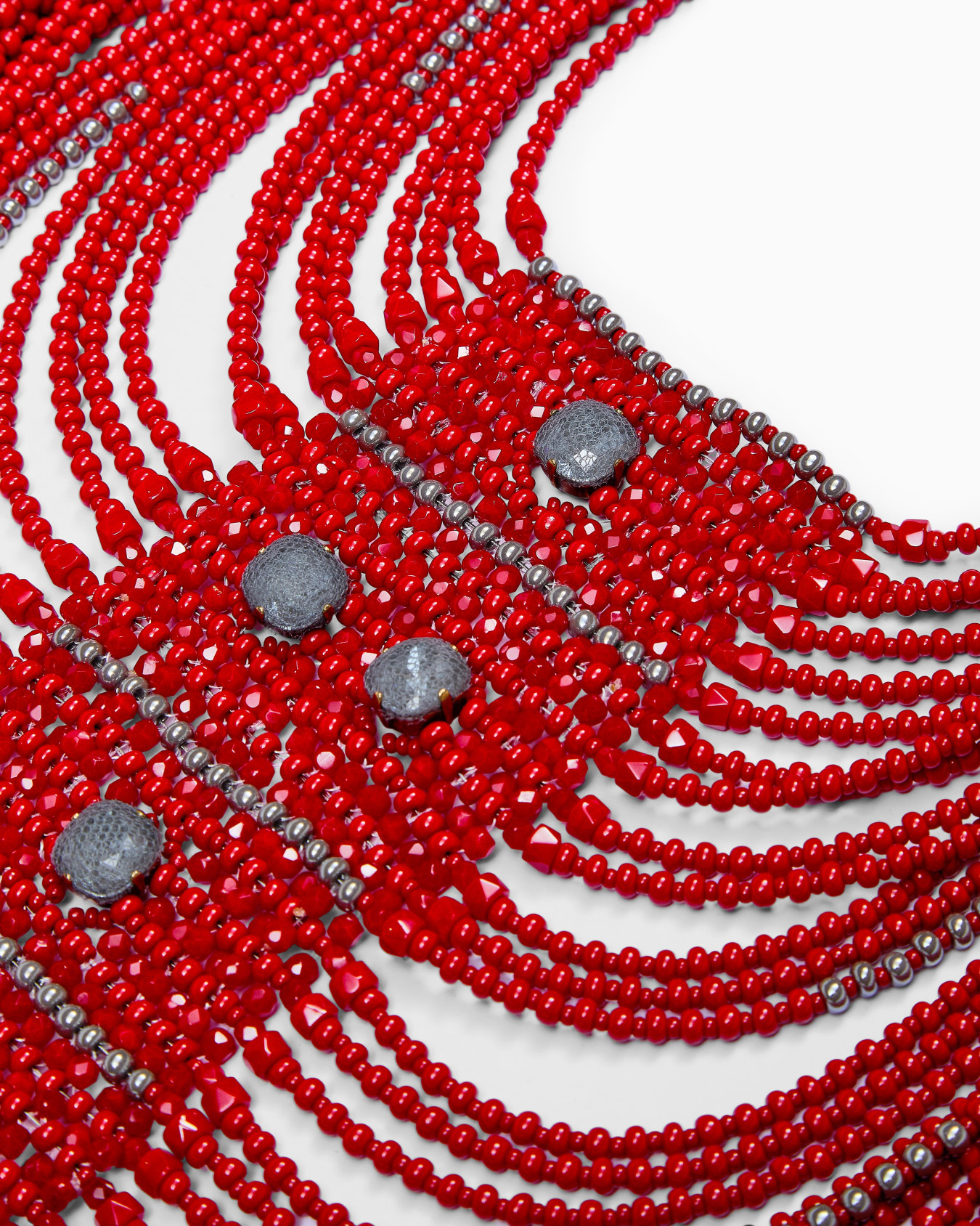 Bohemian glass multistrand necklace Slide 2