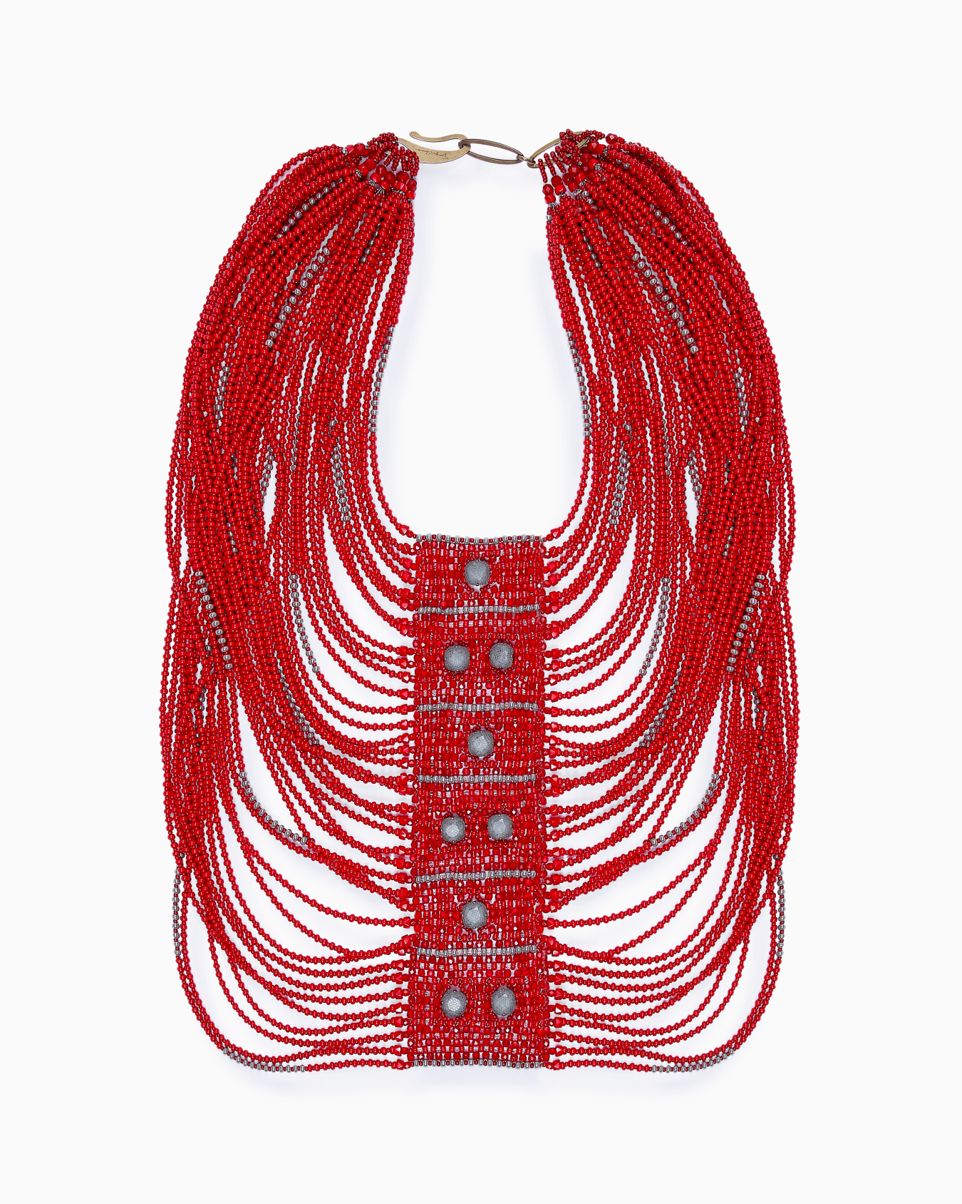 Bohemian glass multistrand necklace Slide 0