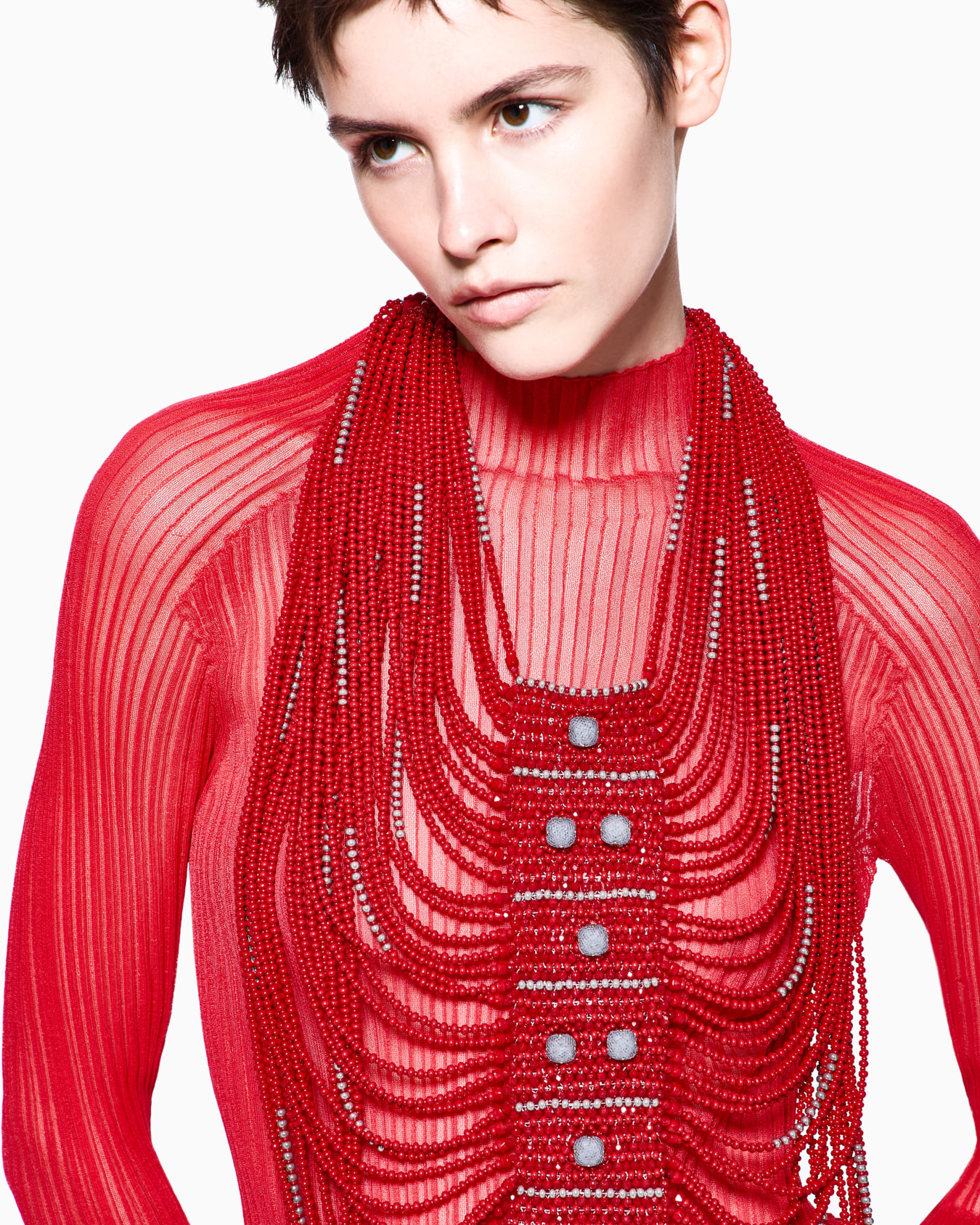 Bohemian glass multistrand necklace Slide 3