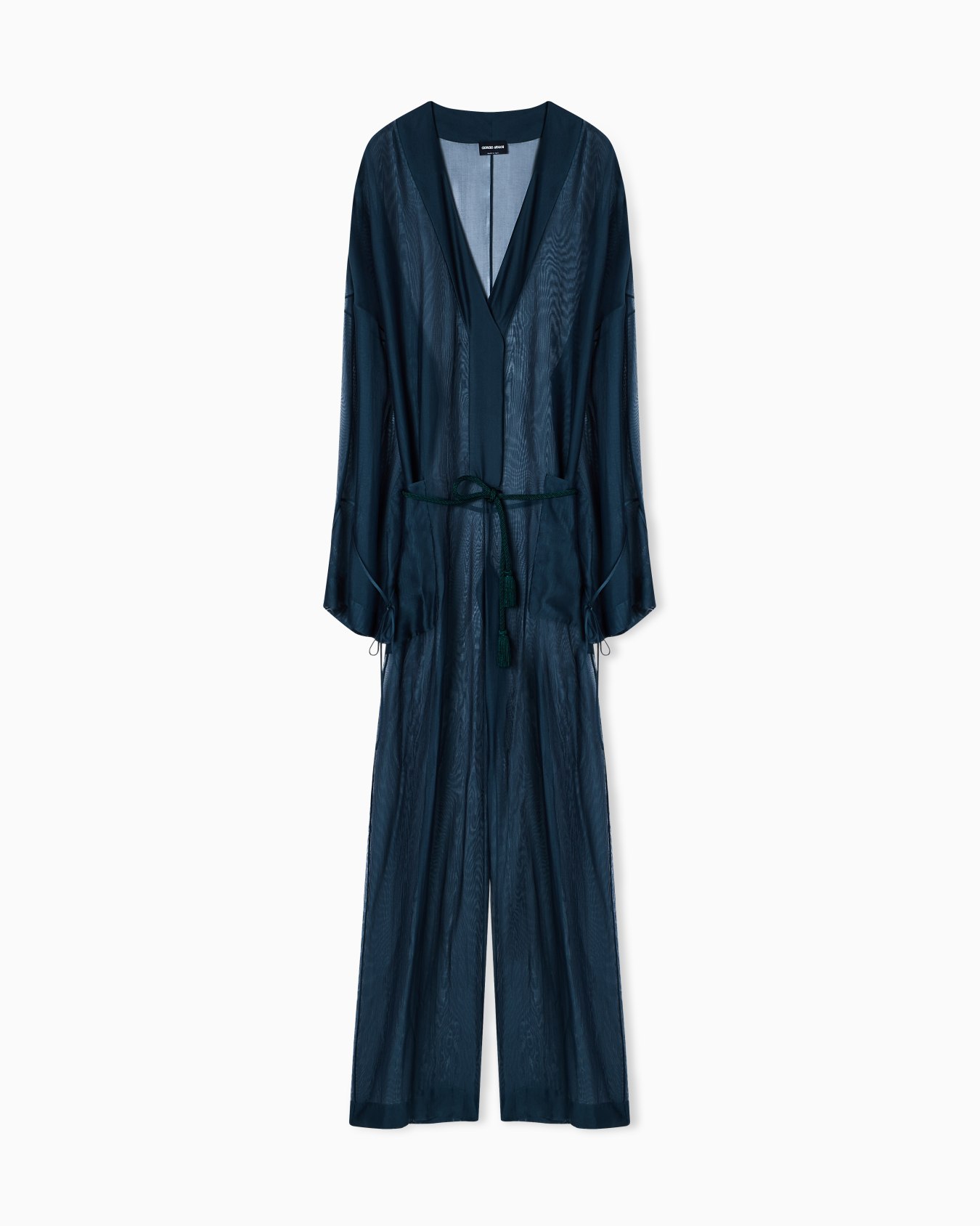 Tuta in garza di viscosa e seta Slide 0