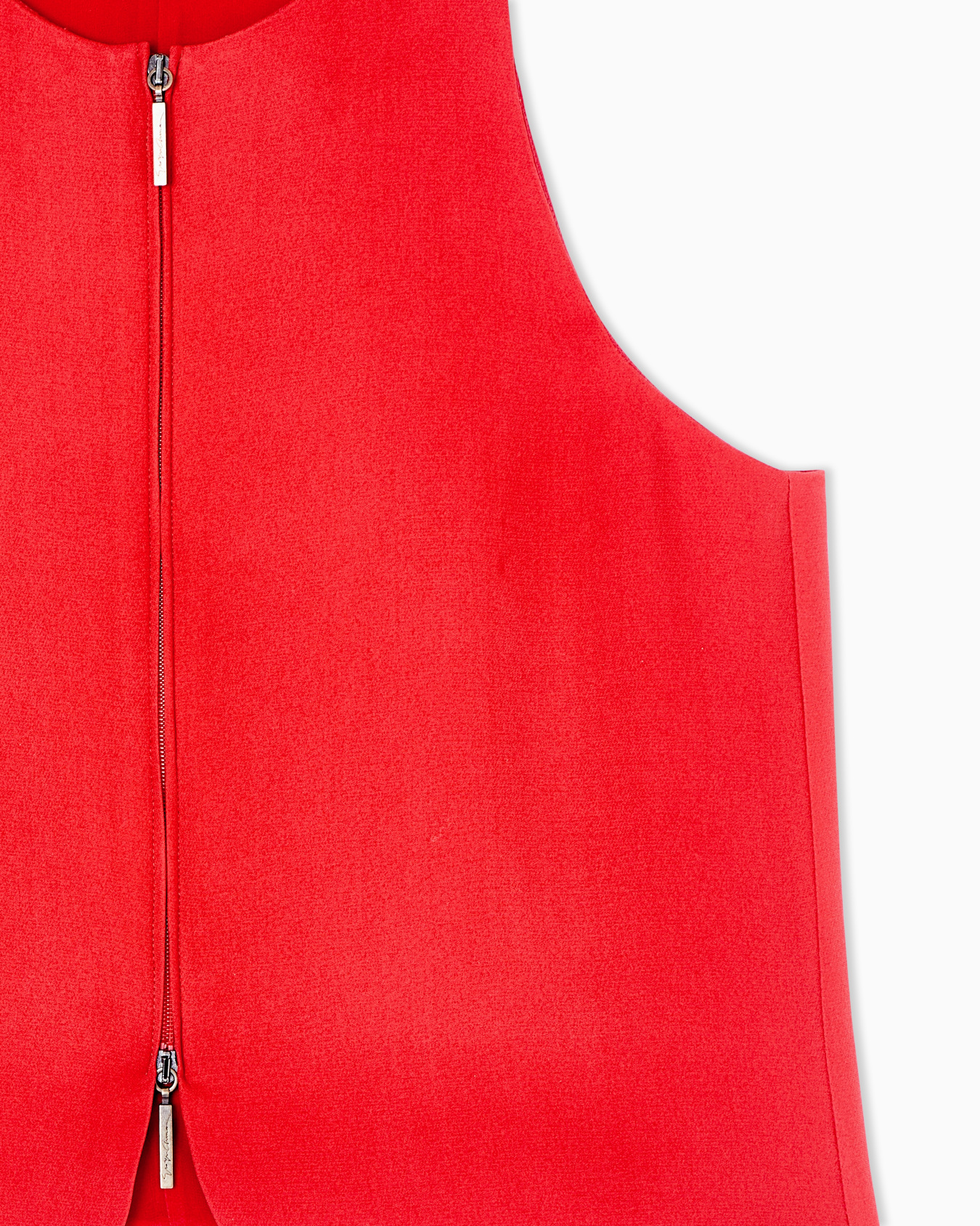 Veste sans manches en crêpe de soie lavée Diapositive 3